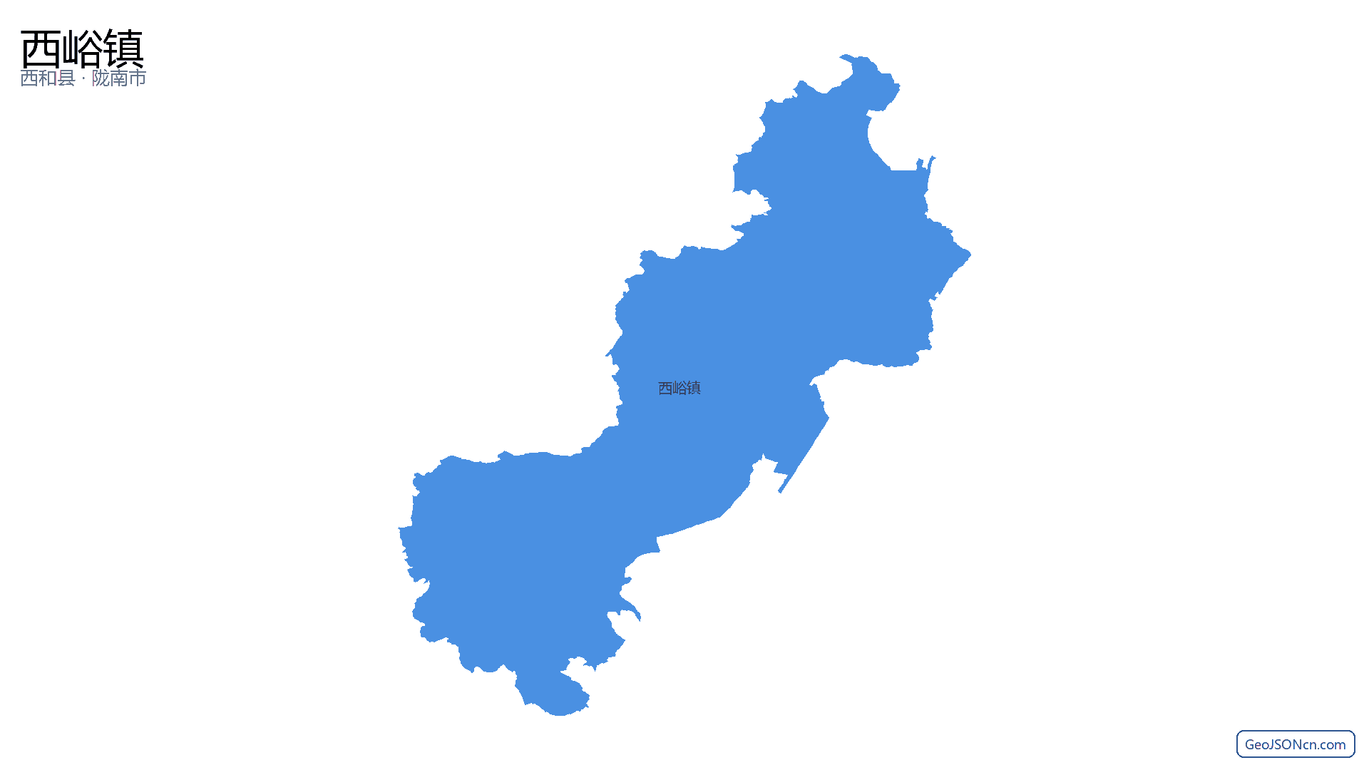 西峪镇行政区划边界地图（西和县·陇南市）,提供GeoJSON、SHP矢量边界数据下载及高清地图大图(PNG/JPG) - GeoJSONcn.com