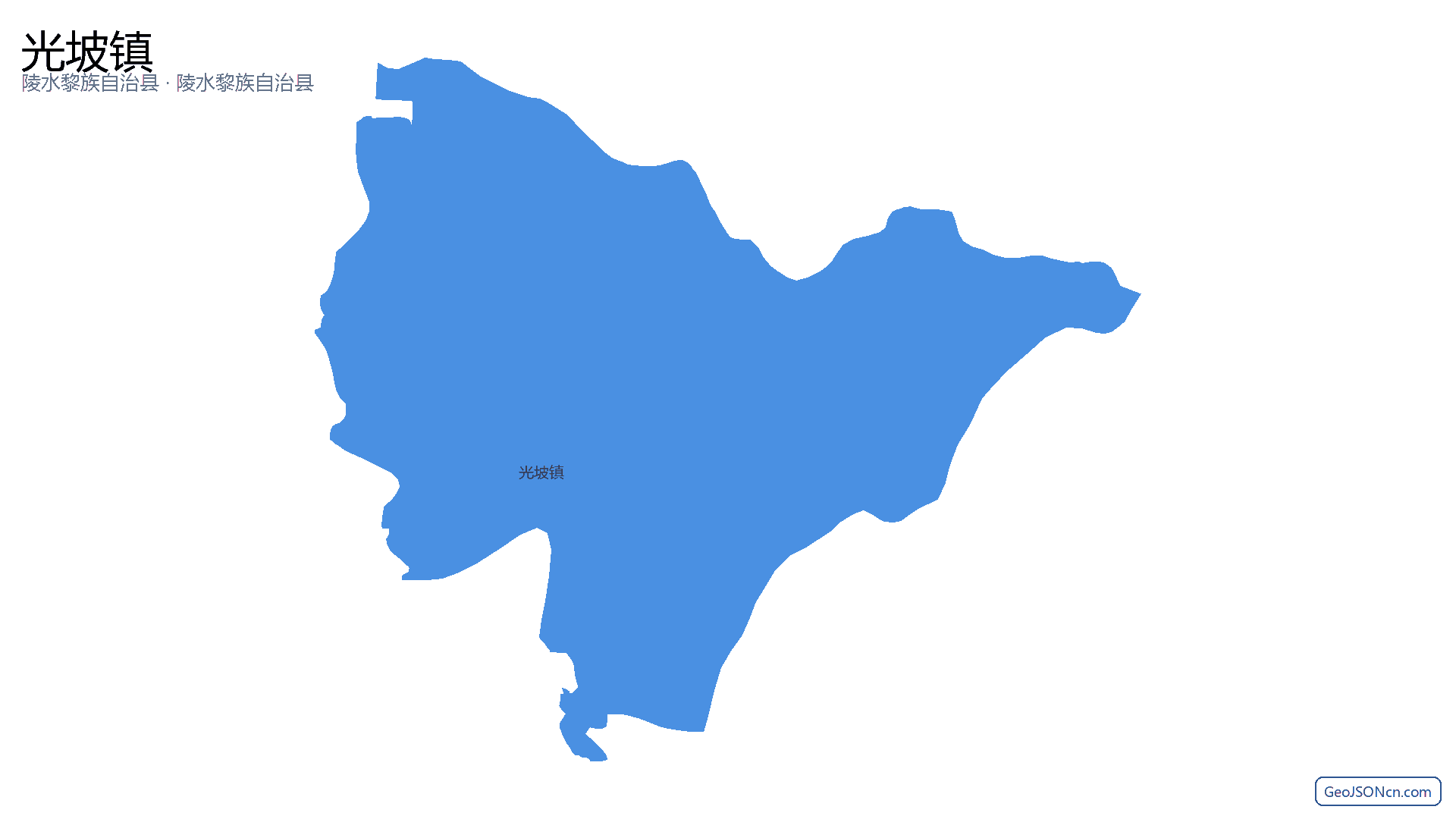 光坡镇行政区划边界地图（陵水黎族自治县·陵水黎族自治县）,提供GeoJSON、SHP矢量边界数据下载及高清地图大图(PNG/JPG) - GeoJSONcn.com