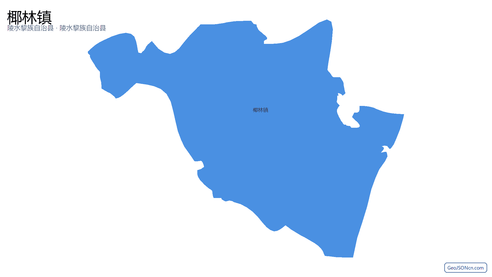 椰林镇行政区划边界地图(陵水黎族自治县·陵水黎族自治县),提供GeoJSON、SHP矢量边界数据下载及高清地图大图(PNG/JPG) - GeoJSONcn.com