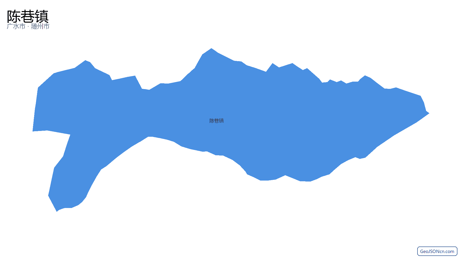 陈巷镇行政区划边界地图（广水市·随州市）,提供GeoJSON、SHP矢量边界数据下载及高清地图大图(PNG/JPG) - GeoJSONcn.com