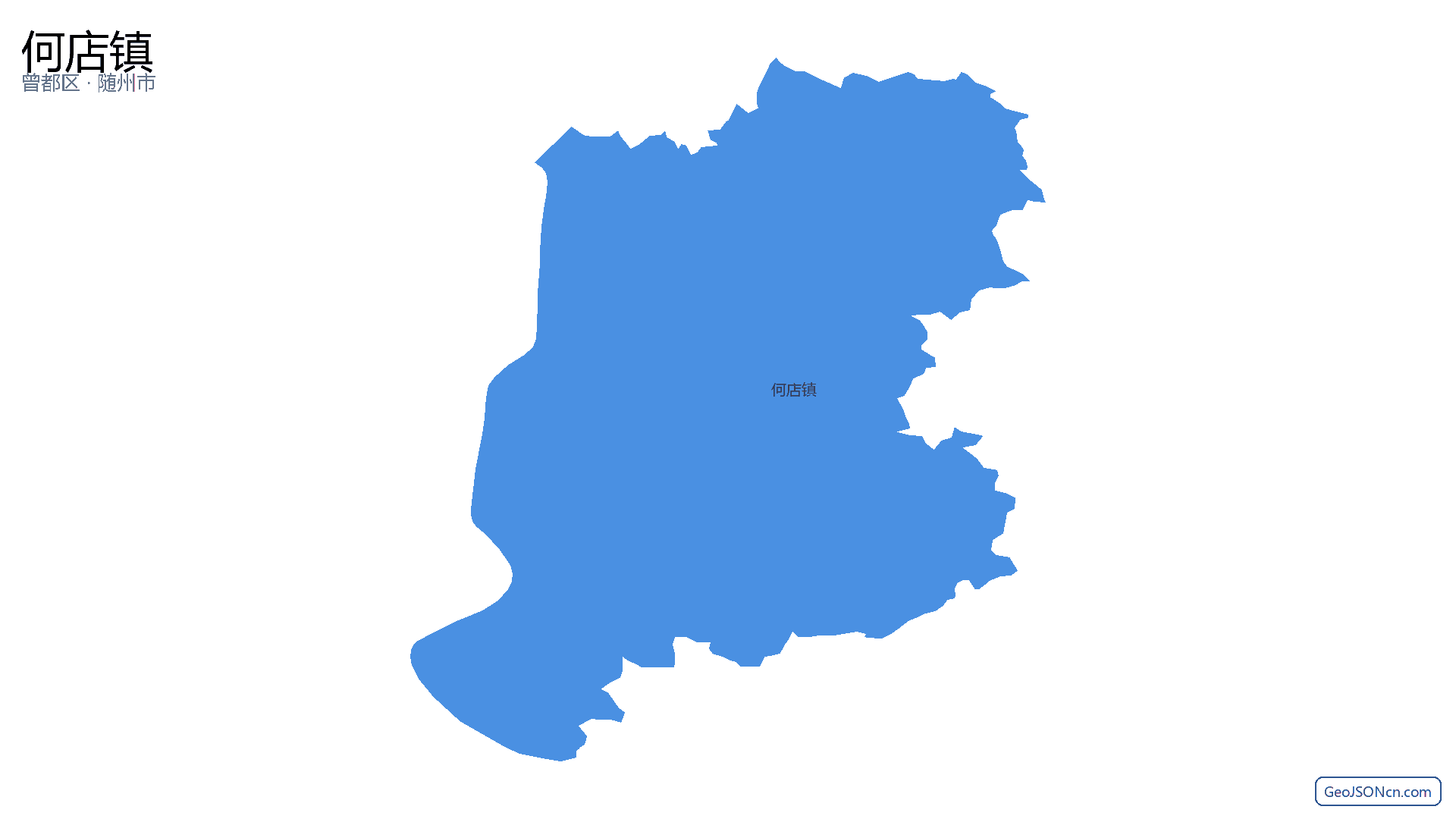 何店镇行政区划边界地图（曾都区·随州市）,提供GeoJSON、SHP矢量边界数据下载及高清地图大图(PNG/JPG) - GeoJSONcn.com