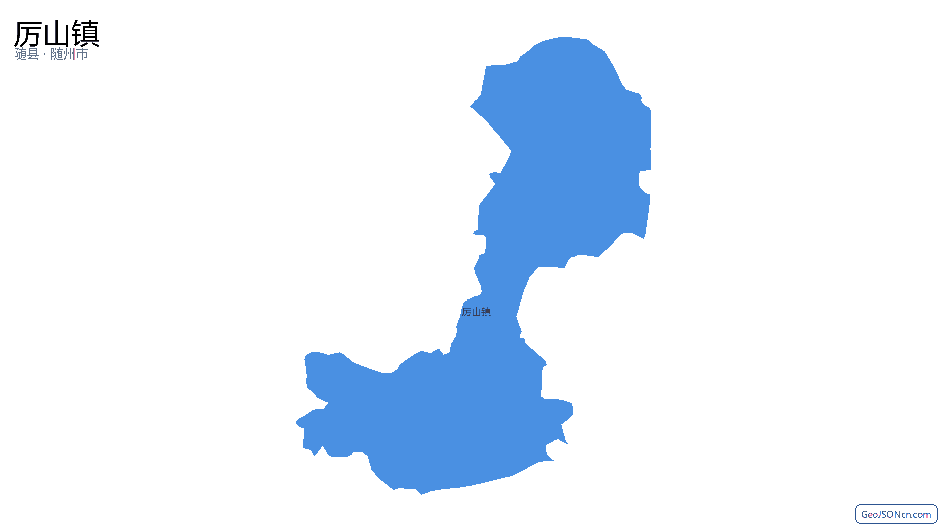厉山镇行政区划边界地图(随县·随州市),提供GeoJSON、SHP矢量边界数据下载及高清地图大图(PNG/JPG) - GeoJSONcn.com
