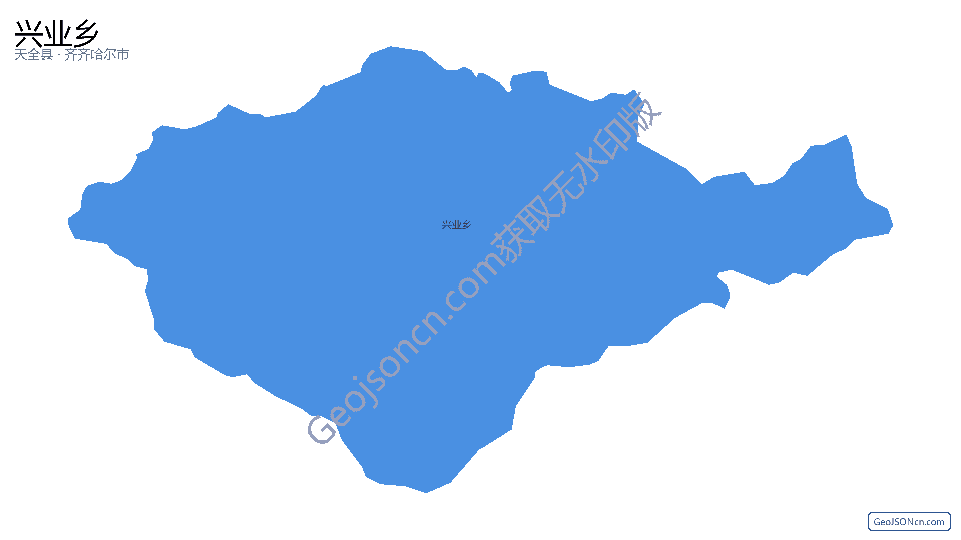 兴业乡行政区划边界地图(天全县·雅安市),提供GeoJSON、SHP矢量边界数据下载及高清地图大图(PNG/JPG) - GeoJSONcn.com