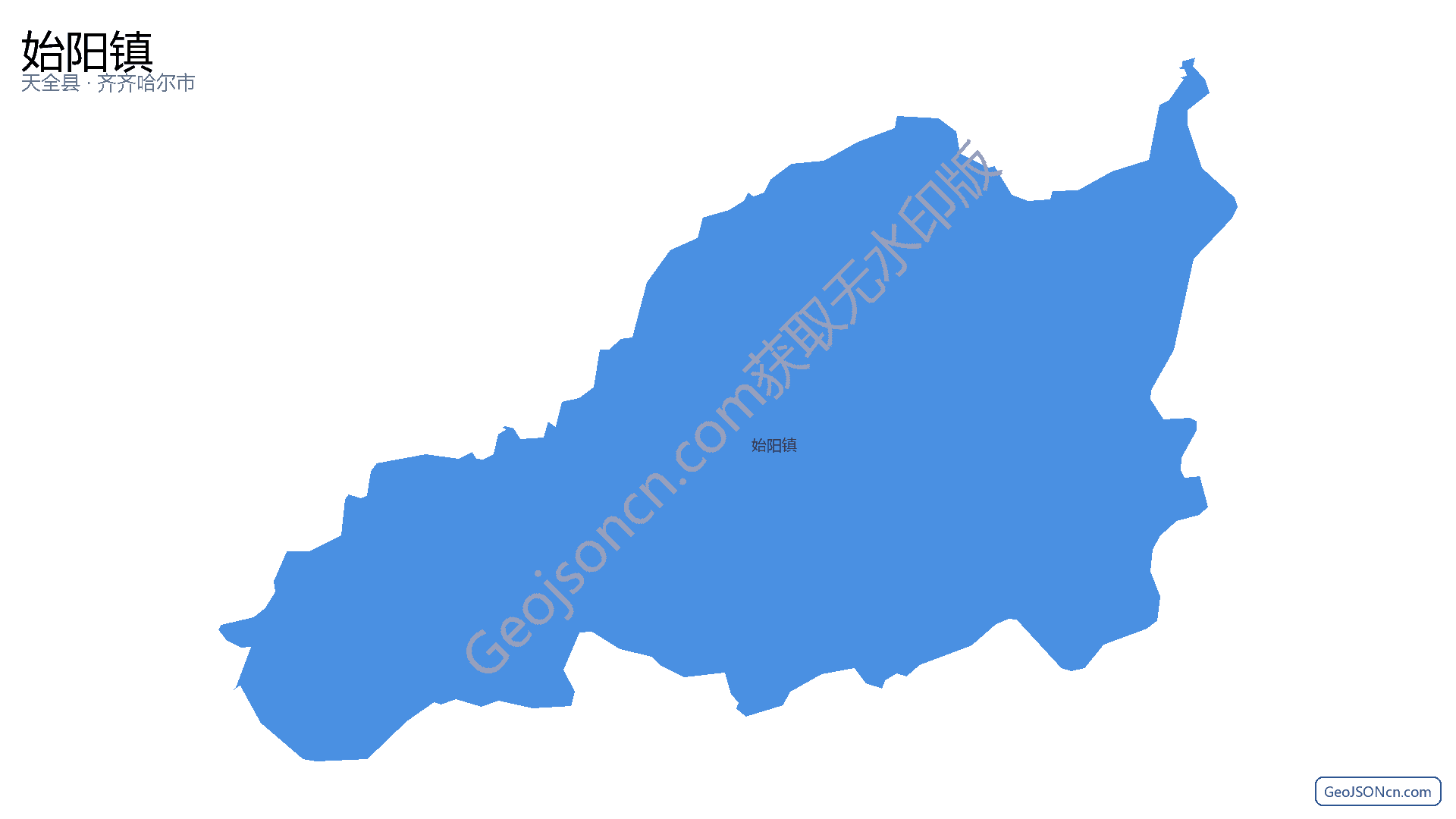 始阳镇行政区划边界地图(天全县·雅安市),提供GeoJSON、SHP矢量边界数据下载及高清地图大图(PNG/JPG) - GeoJSONcn.com