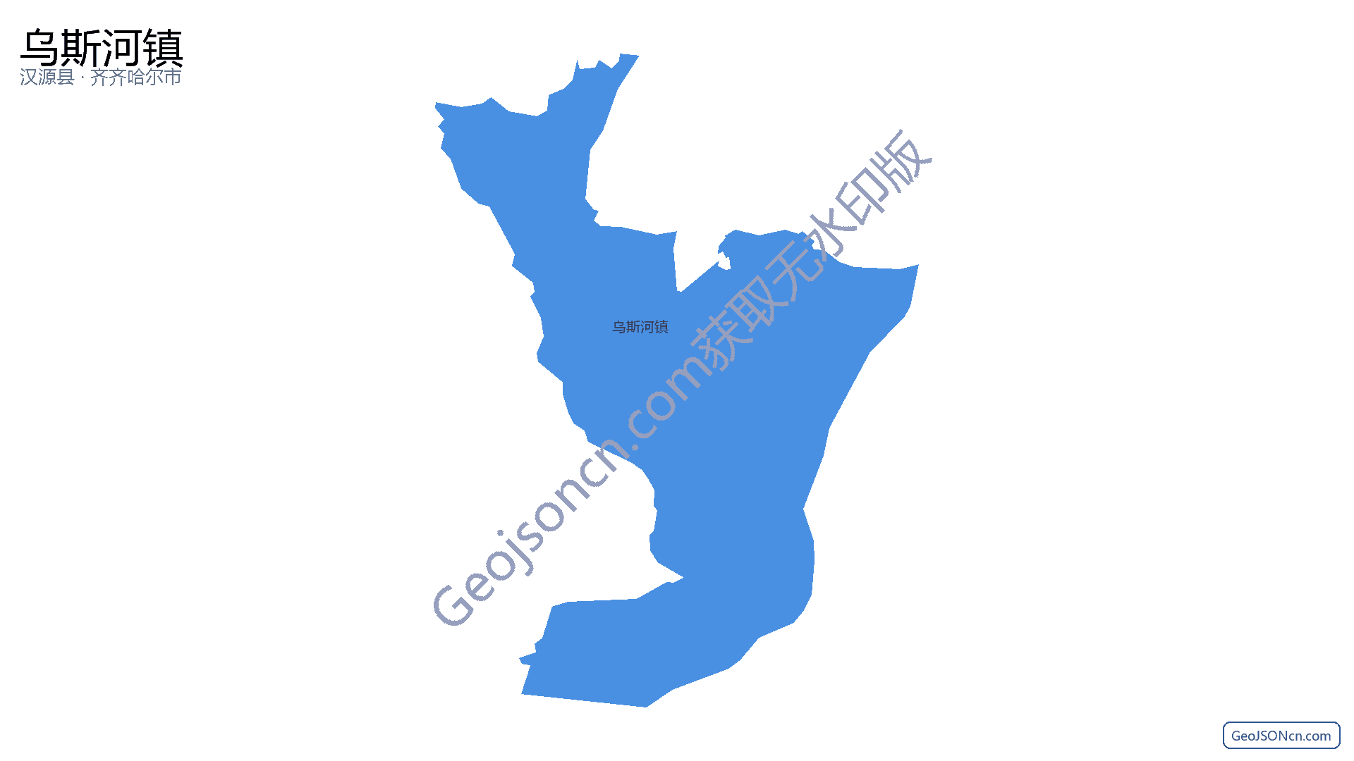 乌斯河镇行政区划边界地图(汉源县·雅安市),提供GeoJSON、SHP矢量边界数据下载及高清地图大图(PNG/JPG) - GeoJSONcn.com