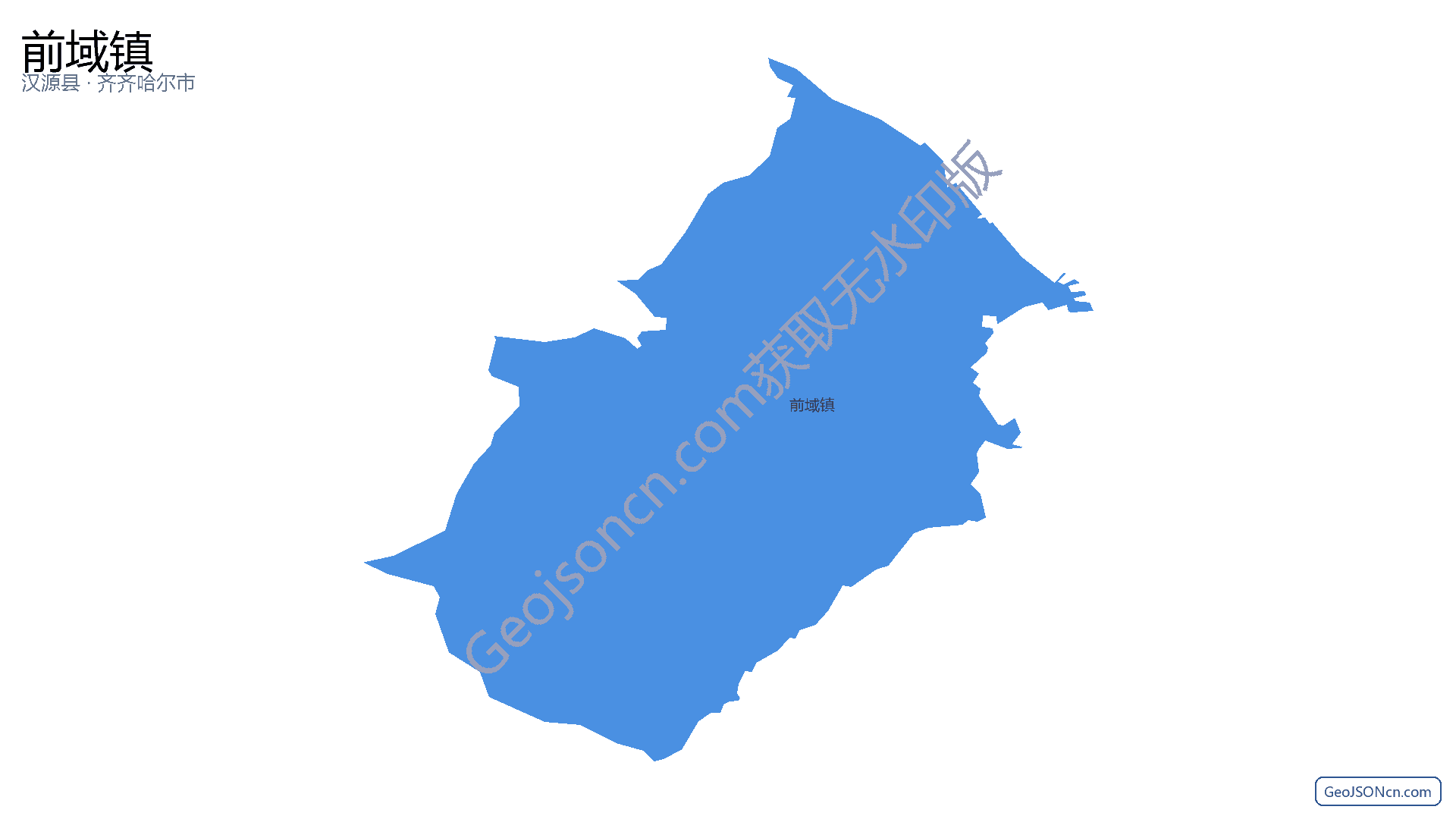前域镇行政区划边界地图（汉源县·雅安市）,提供GeoJSON、SHP矢量边界数据下载及高清地图大图(PNG/JPG) - GeoJSONcn.com
