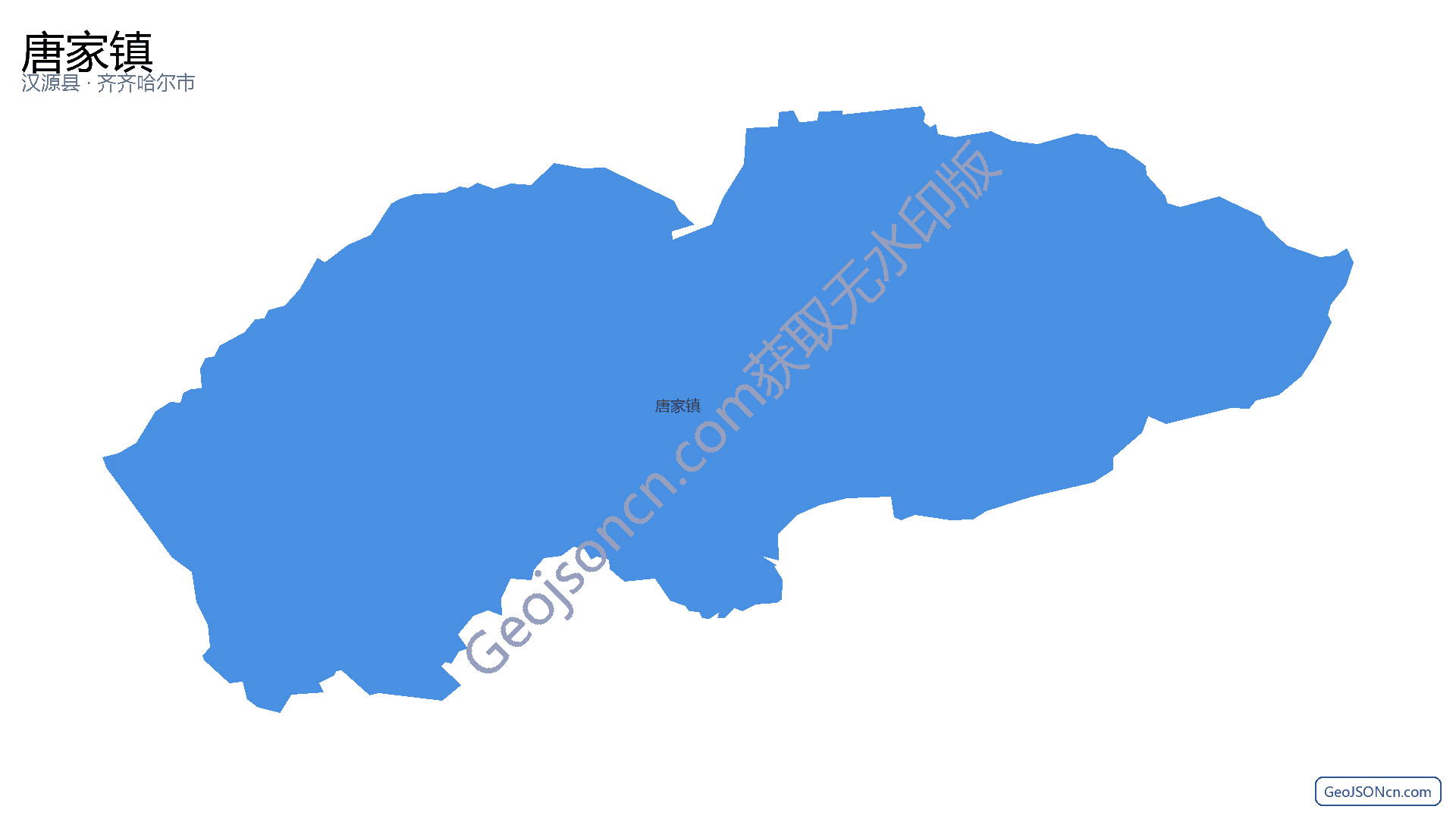 唐家镇行政区划边界地图（汉源县·雅安市）,提供GeoJSON、SHP矢量边界数据下载及高清地图大图(PNG/JPG) - GeoJSONcn.com