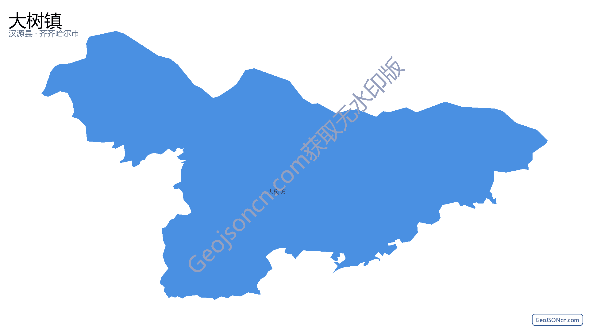大树镇行政区划边界地图（汉源县·雅安市）,提供GeoJSON、SHP矢量边界数据下载及高清地图大图(PNG/JPG) - GeoJSONcn.com