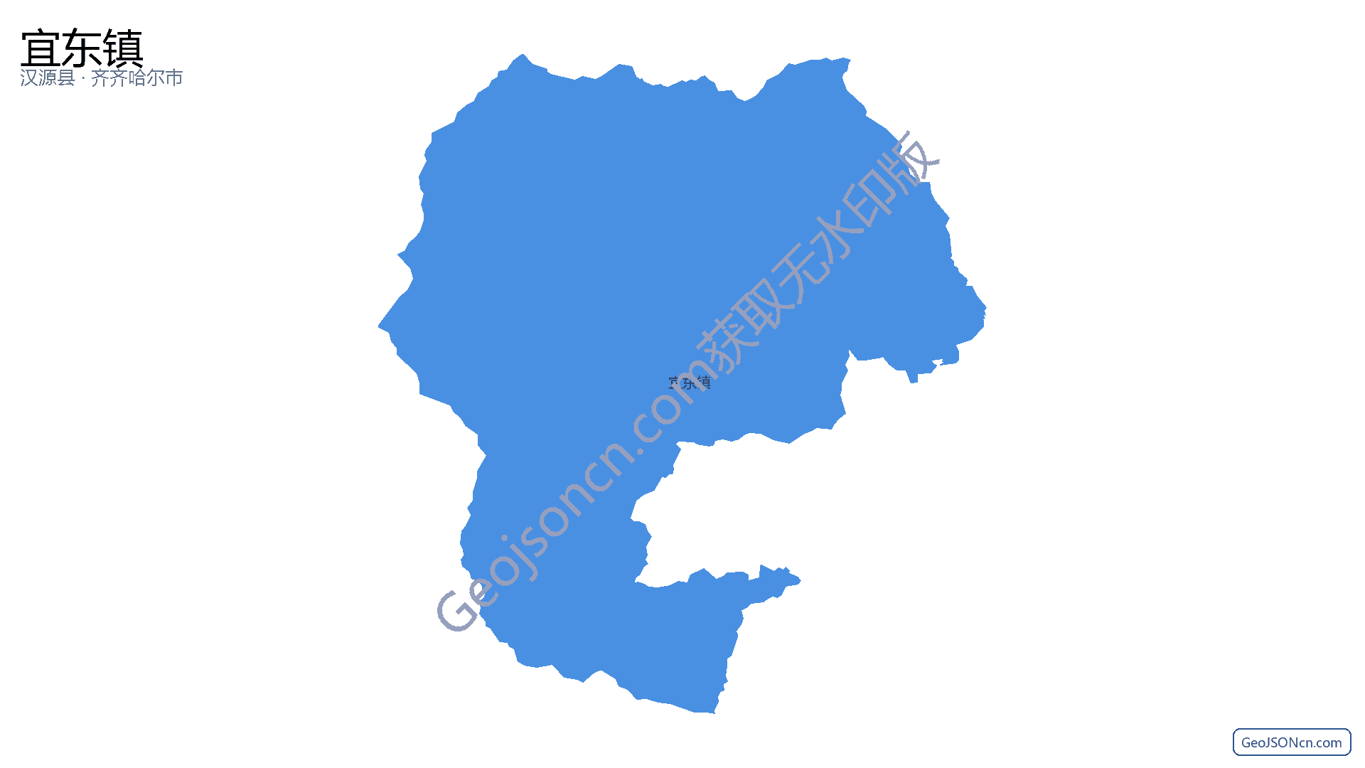 宜东镇行政区划边界地图（汉源县·雅安市）,提供GeoJSON、SHP矢量边界数据下载及高清地图大图(PNG/JPG) - GeoJSONcn.com