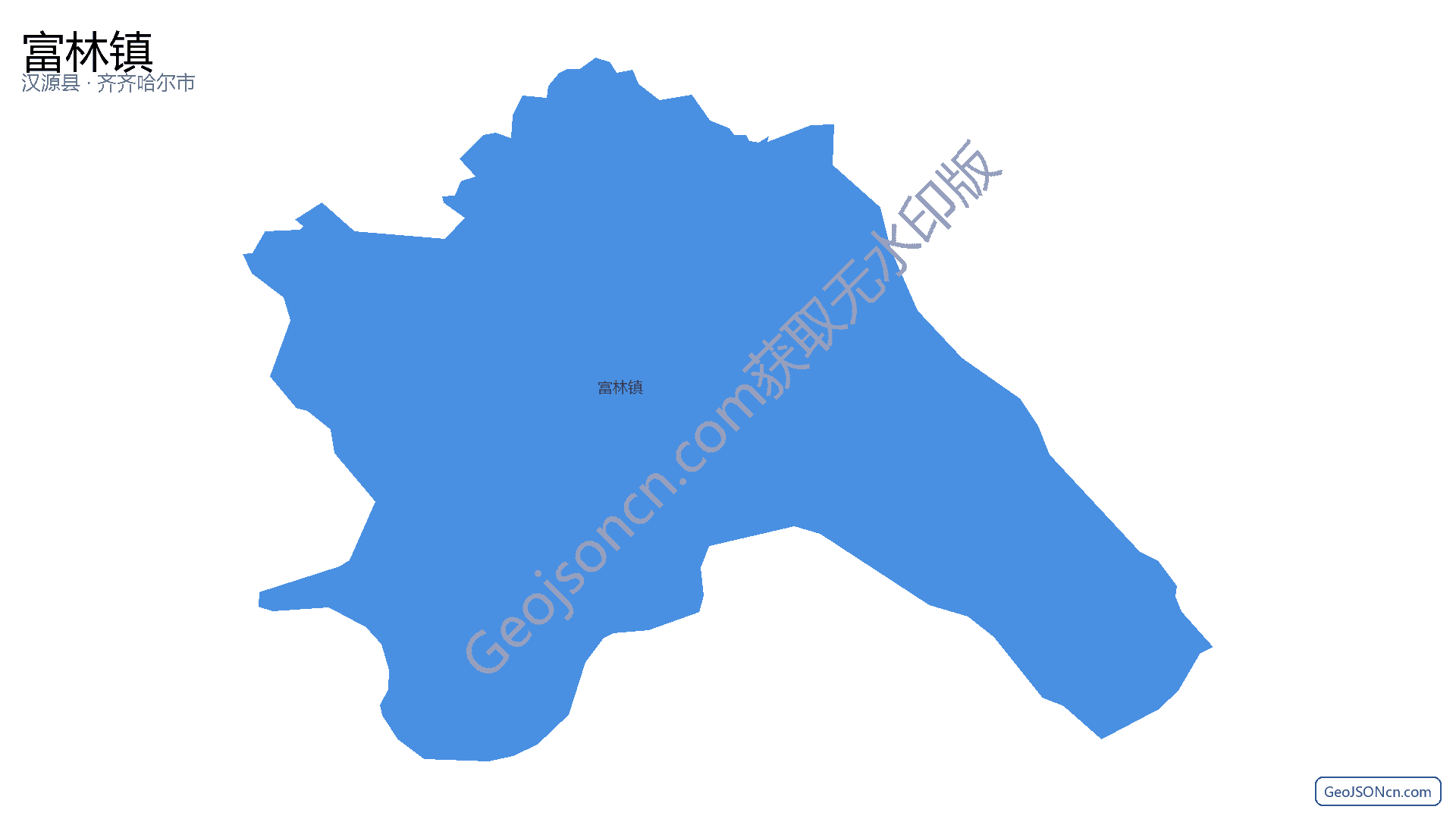 富林镇行政区划边界地图（汉源县·雅安市）,提供GeoJSON、SHP矢量边界数据下载及高清地图大图(PNG/JPG) - GeoJSONcn.com