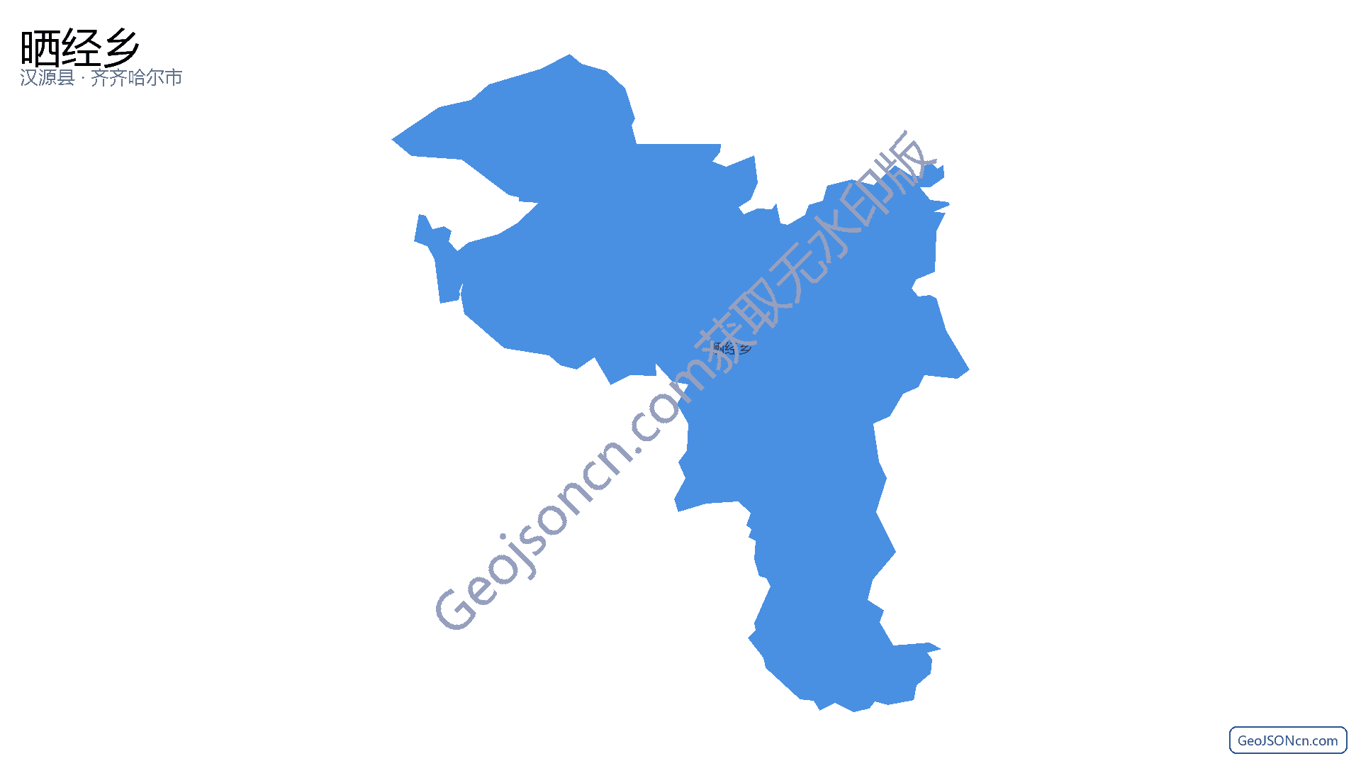 晒经乡行政区划边界地图(汉源县·雅安市),提供GeoJSON、SHP矢量边界数据下载及高清地图大图(PNG/JPG) - GeoJSONcn.com