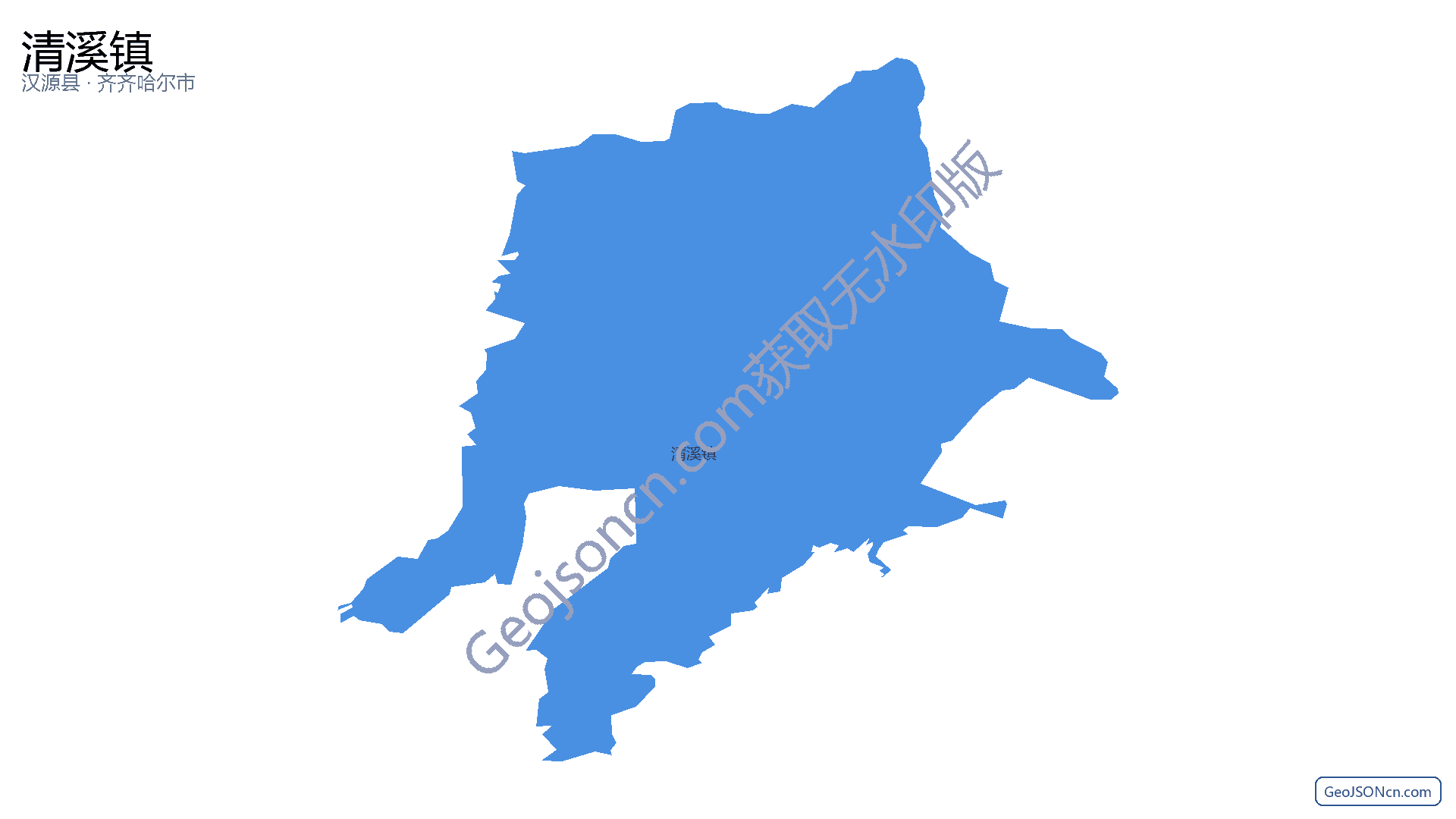 清溪镇行政区划边界地图（汉源县·雅安市）,提供GeoJSON、SHP矢量边界数据下载及高清地图大图(PNG/JPG) - GeoJSONcn.com