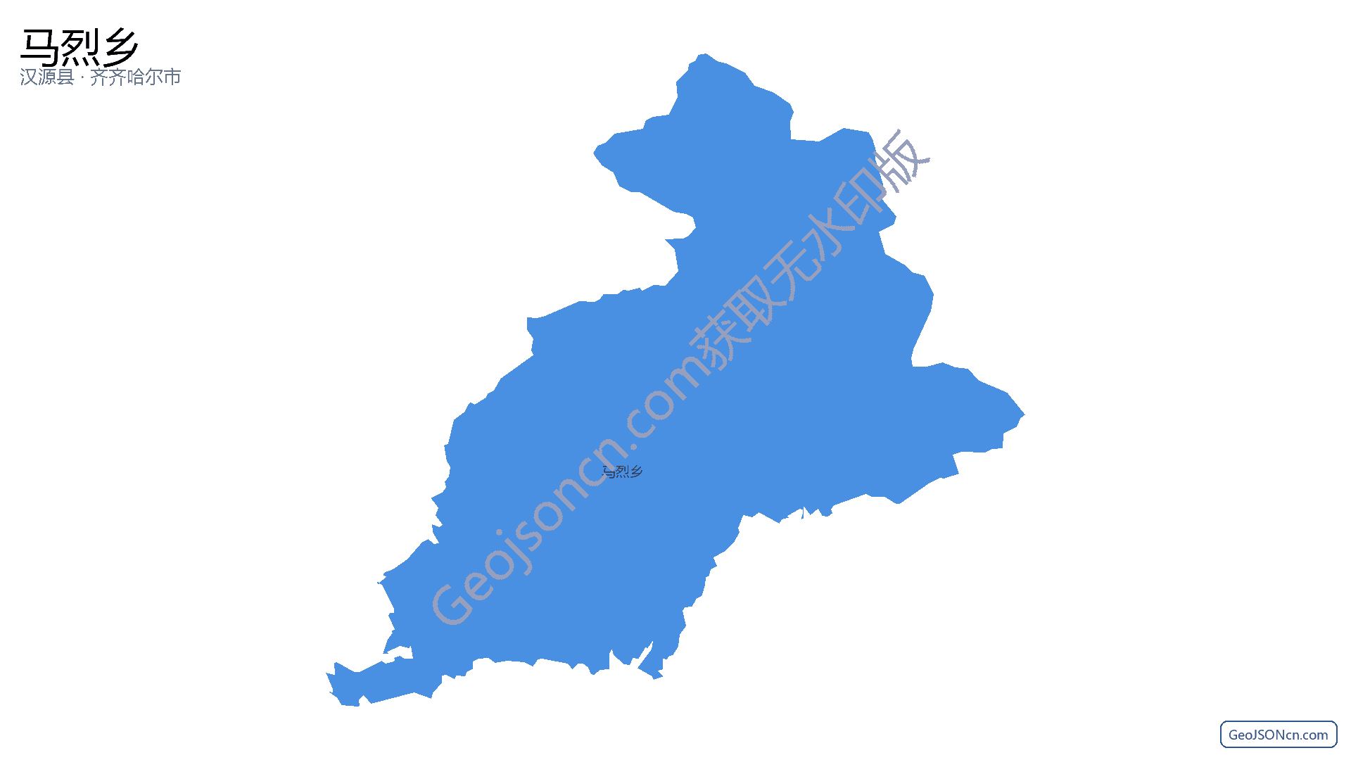 马烈乡行政区划边界地图（汉源县·雅安市）,提供GeoJSON、SHP矢量边界数据下载及高清地图大图(PNG/JPG) - GeoJSONcn.com