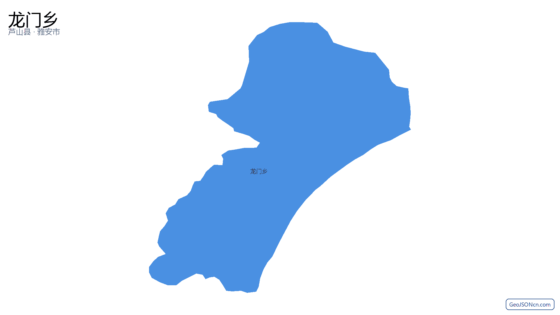 龙门乡行政区划边界地图（芦山县·雅安市）,提供GeoJSON、SHP矢量边界数据下载及高清地图大图(PNG/JPG) - GeoJSONcn.com