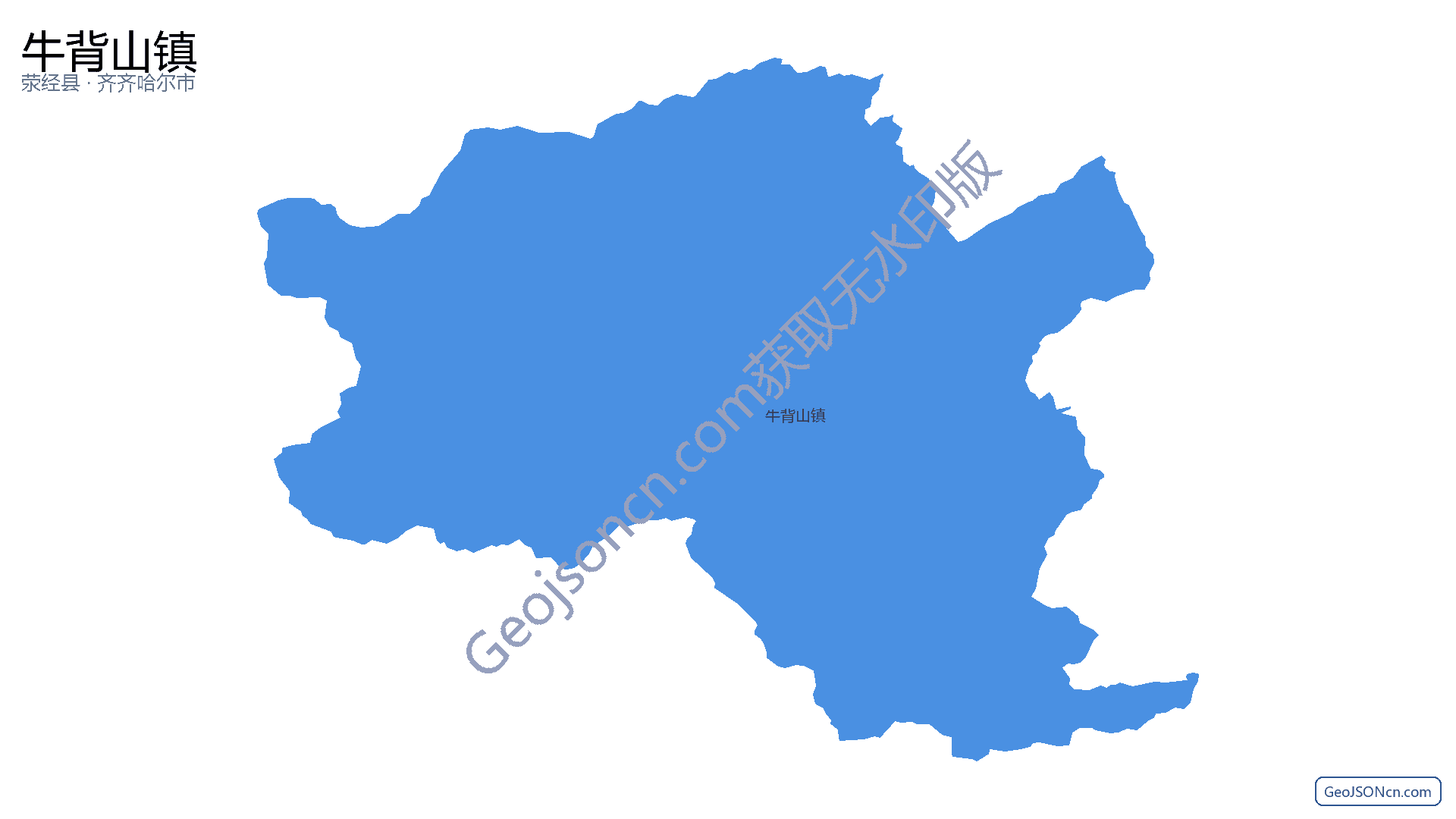 牛背山镇行政区划边界地图（荥经县·雅安市）,提供GeoJSON、SHP矢量边界数据下载及高清地图大图(PNG/JPG) - GeoJSONcn.com