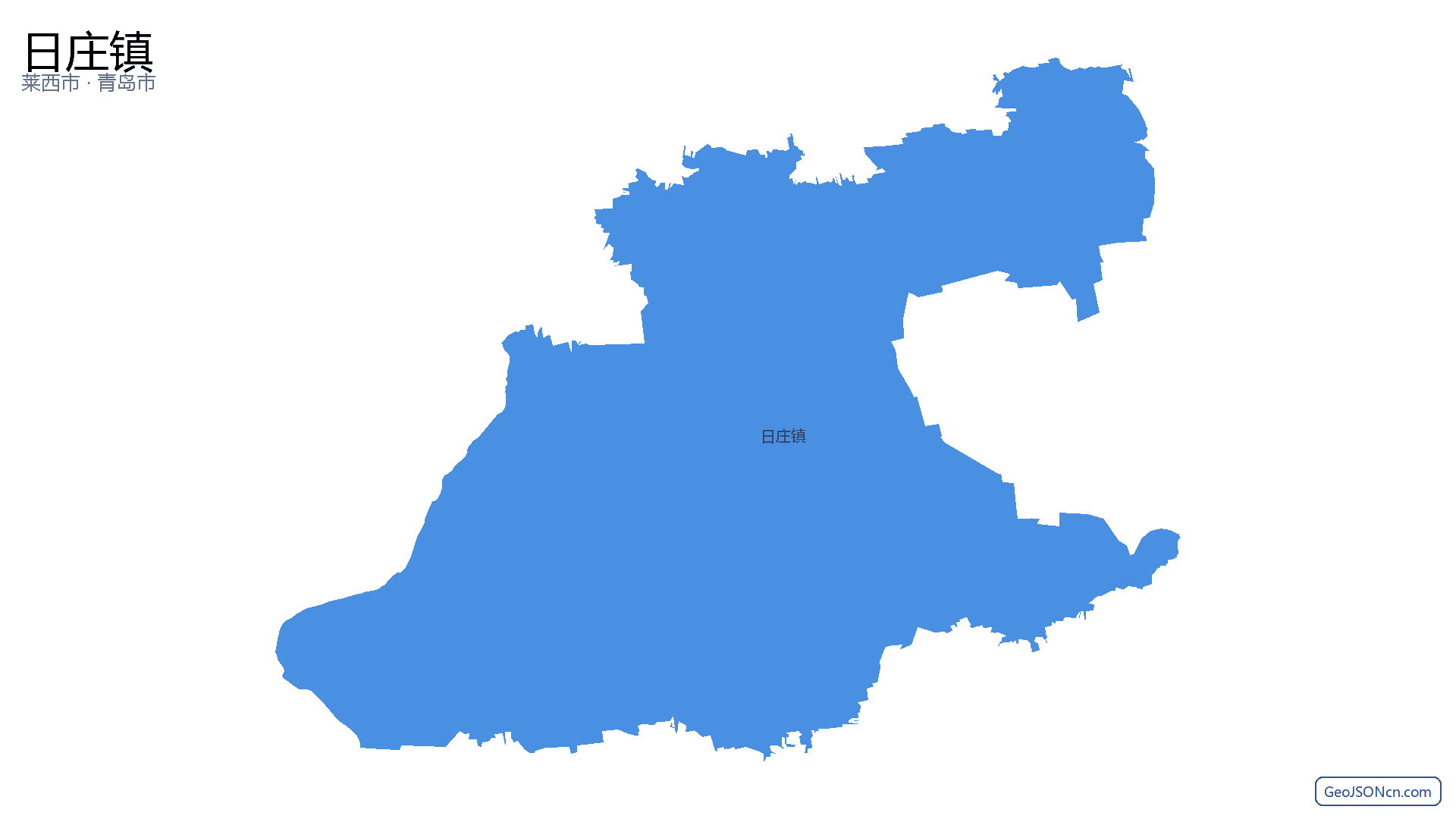 日庄镇行政区划边界地图（莱西市·青岛市）,提供GeoJSON、SHP矢量边界数据下载及高清地图大图(PNG/JPG) - GeoJSONcn.com