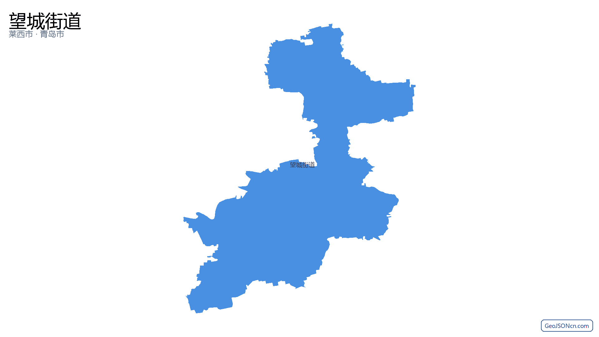 望城街道行政区划边界地图（莱西市·青岛市）,提供GeoJSON、SHP矢量边界数据下载及高清地图大图(PNG/JPG) - GeoJSONcn.com