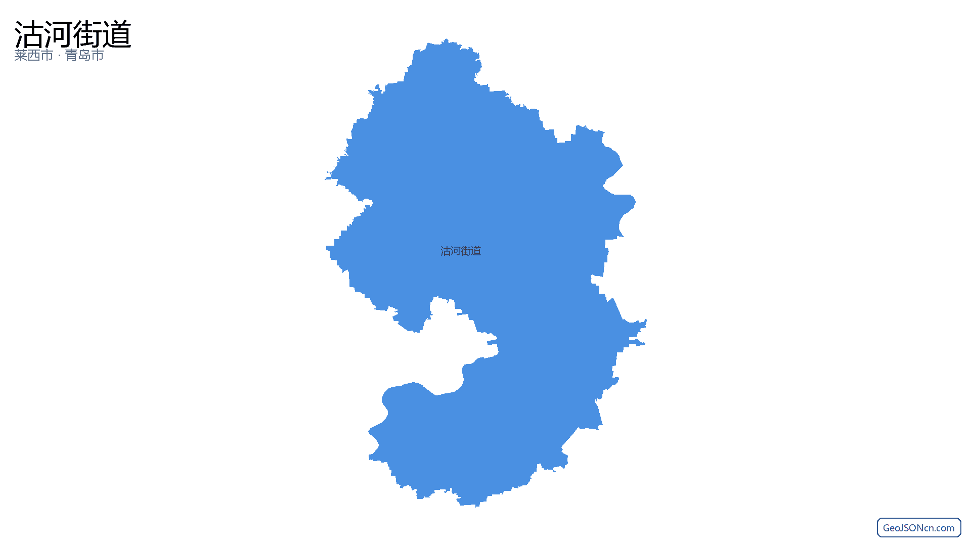 沽河街道行政区划边界地图（莱西市·青岛市）,提供GeoJSON、SHP矢量边界数据下载及高清地图大图(PNG/JPG) - GeoJSONcn.com