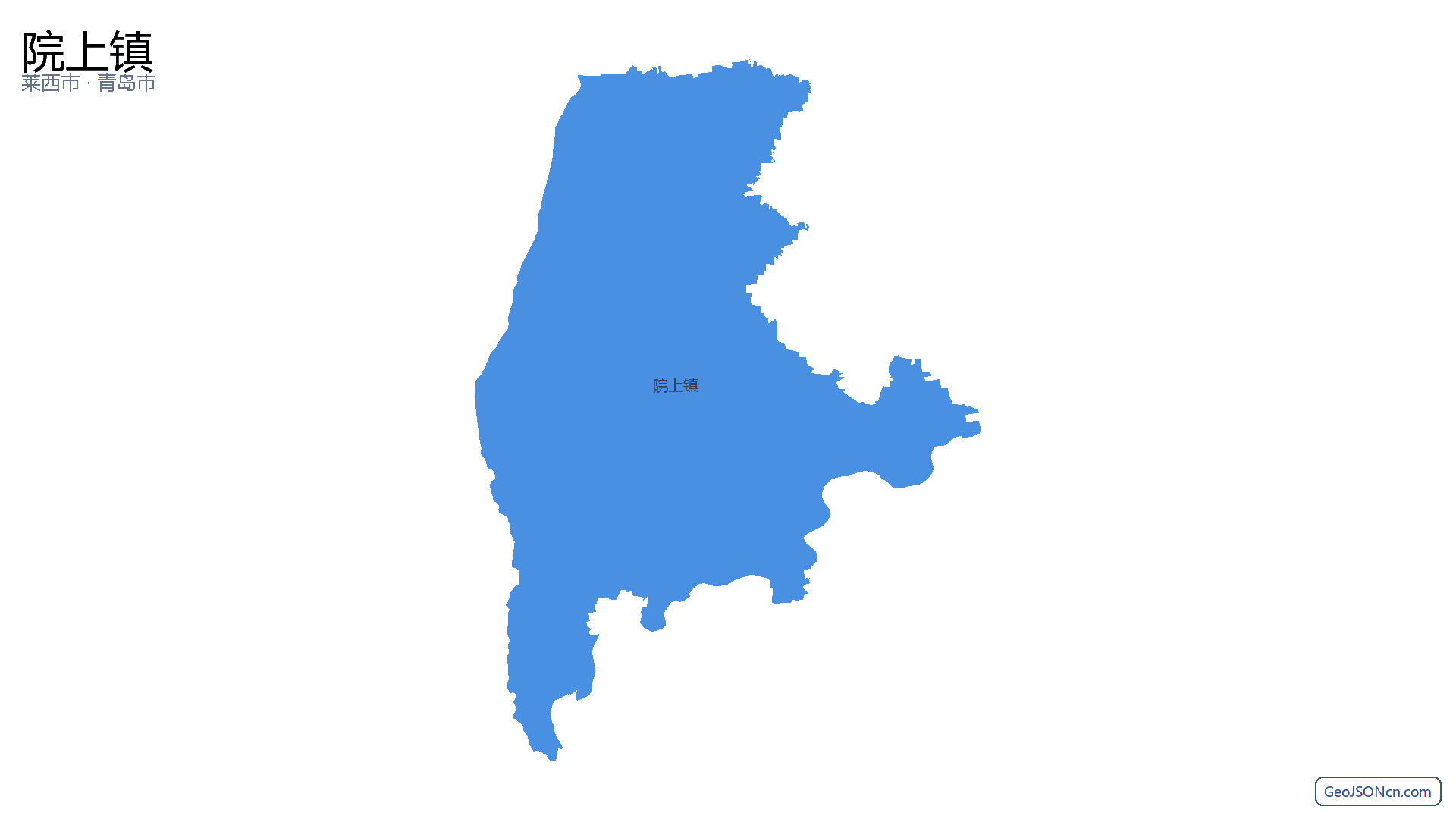 院上镇行政区划边界地图（莱西市·青岛市）,提供GeoJSON、SHP矢量边界数据下载及高清地图大图(PNG/JPG) - GeoJSONcn.com