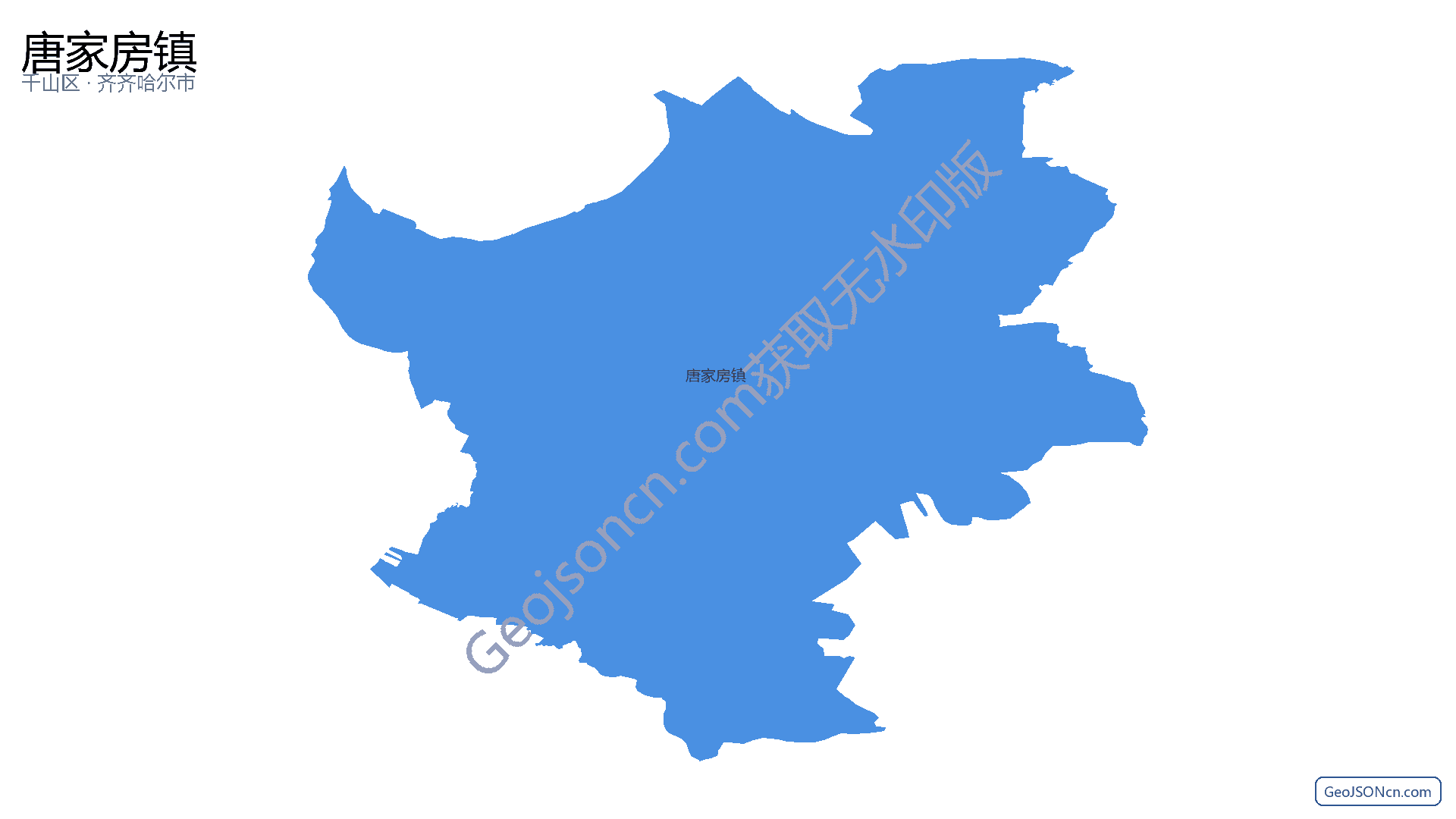 唐家房镇行政区划边界地图（千山区·鞍山市）,提供GeoJSON、SHP矢量边界数据下载及高清地图大图(PNG/JPG) - GeoJSONcn.com