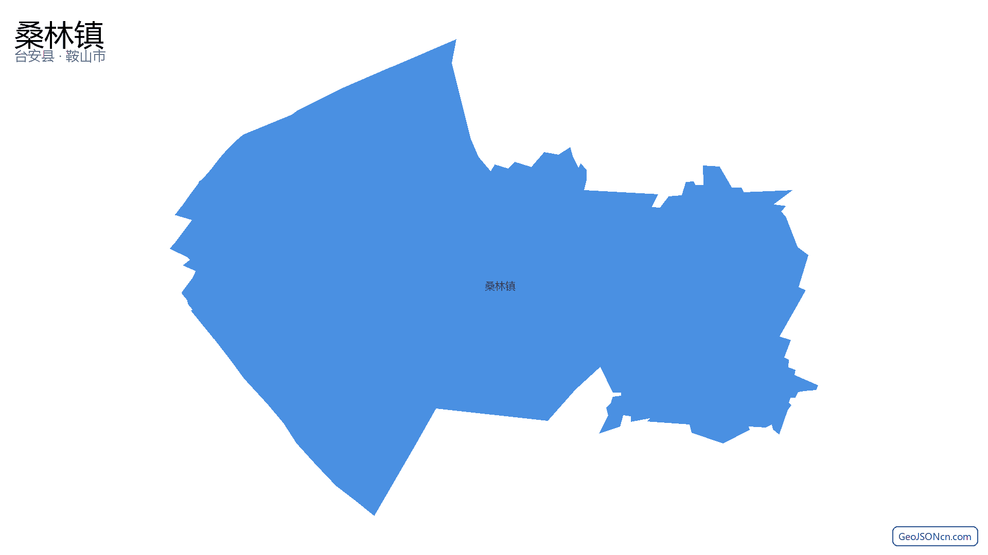 桑林镇行政区划边界地图（台安县·鞍山市）,提供GeoJSON、SHP矢量边界数据下载及高清地图大图(PNG/JPG) - GeoJSONcn.com
