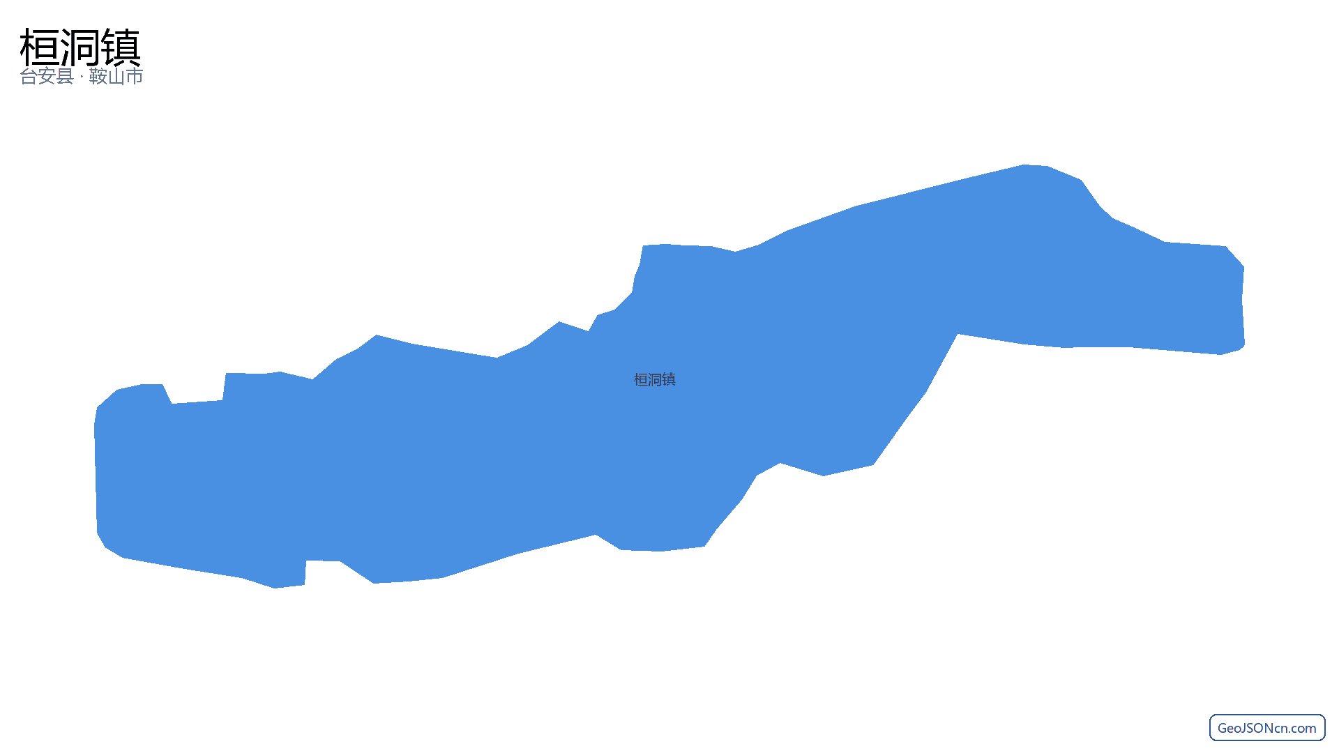 桓洞镇行政区划边界地图(台安县·鞍山市),提供GeoJSON、SHP矢量边界数据下载及高清地图大图(PNG/JPG) - GeoJSONcn.com
