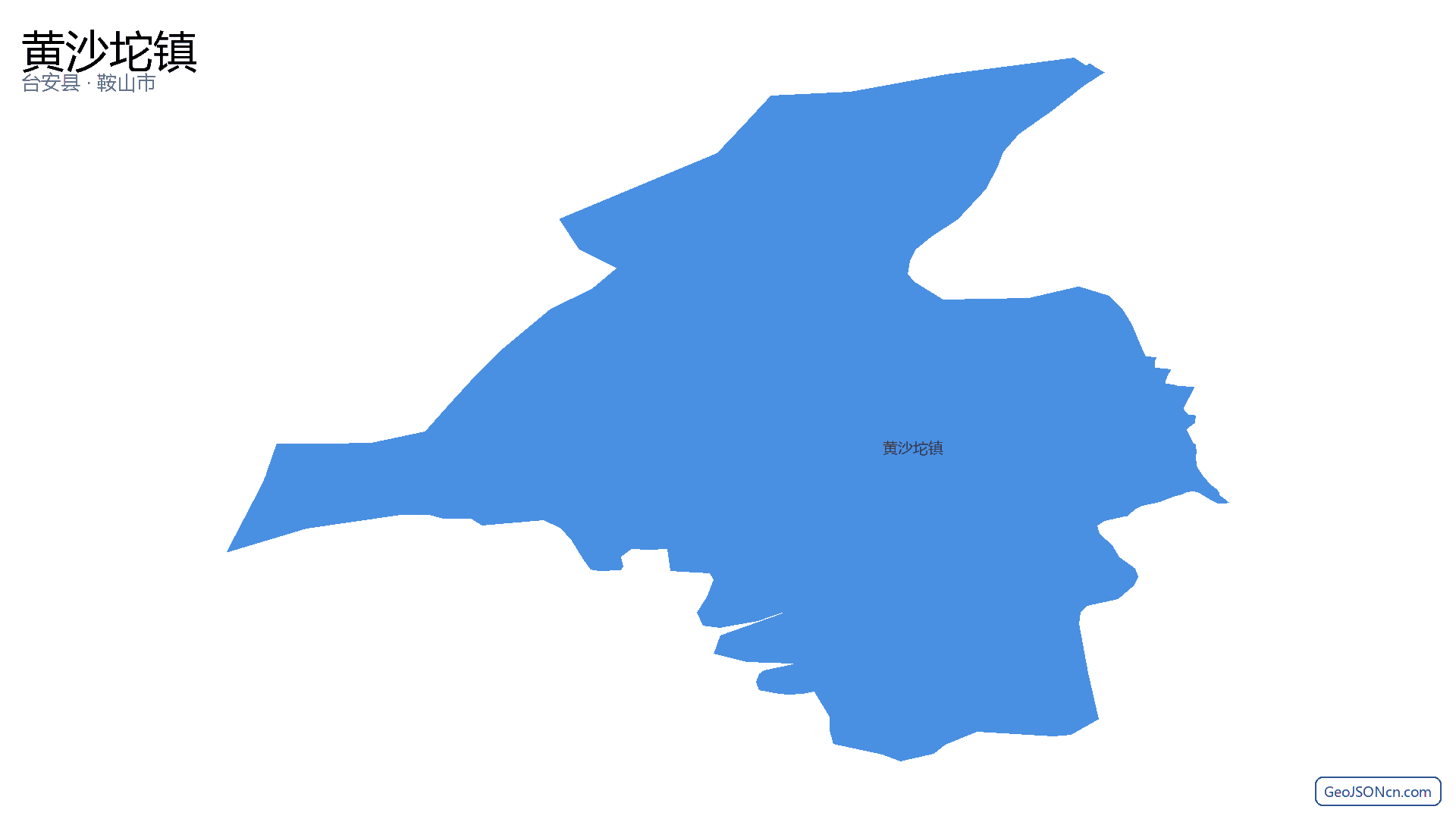 黄沙坨镇行政区划边界地图（台安县·鞍山市）,提供GeoJSON、SHP矢量边界数据下载及高清地图大图(PNG/JPG) - GeoJSONcn.com