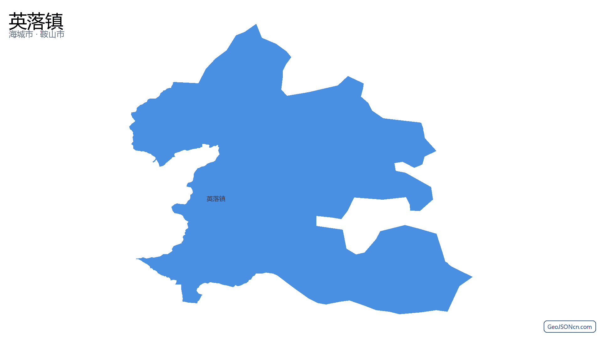 英落镇行政区划边界地图（海城市·鞍山市）,提供GeoJSON、SHP矢量边界数据下载及高清地图大图(PNG/JPG) - GeoJSONcn.com