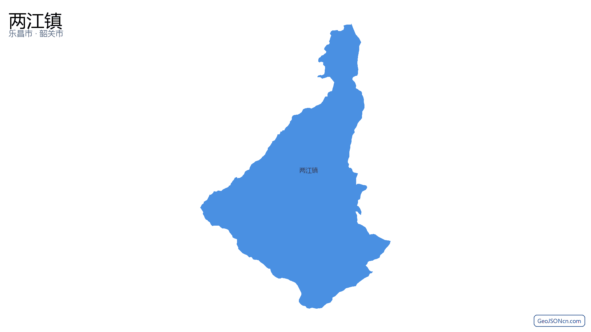 两江镇行政区划边界地图（乐昌市·韶关市）,提供GeoJSON、SHP矢量边界数据下载及高清地图大图(PNG/JPG) - GeoJSONcn.com
