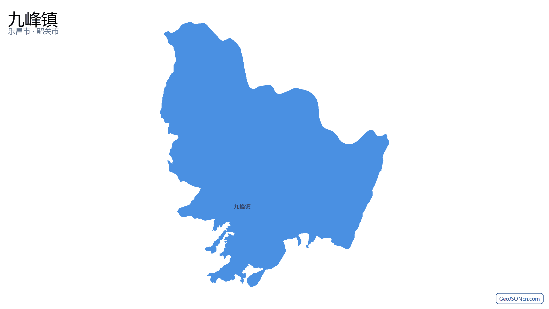 九峰镇行政区划边界地图(乐昌市·韶关市),提供GeoJSON、SHP矢量边界数据下载及高清地图大图(PNG/JPG) - GeoJSONcn.com