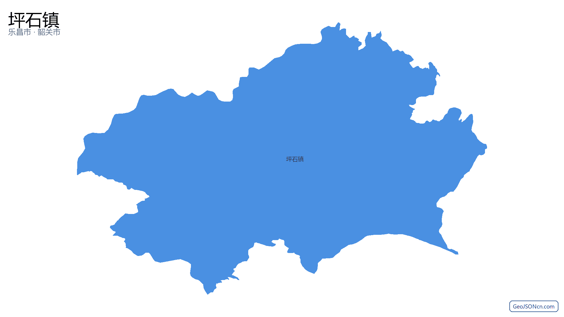 坪石镇行政区划边界地图(乐昌市·韶关市),提供GeoJSON、SHP矢量边界数据下载及高清地图大图(PNG/JPG) - GeoJSONcn.com
