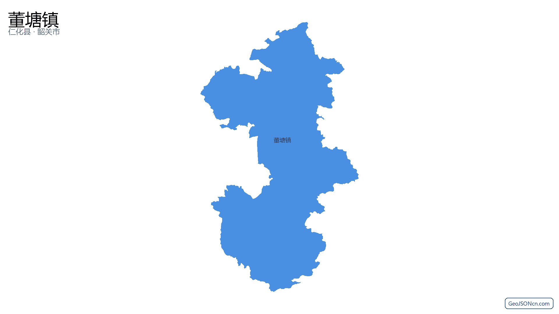 董塘镇行政区划边界地图（仁化县·韶关市）,提供GeoJSON、SHP矢量边界数据下载及高清地图大图(PNG/JPG) - GeoJSONcn.com