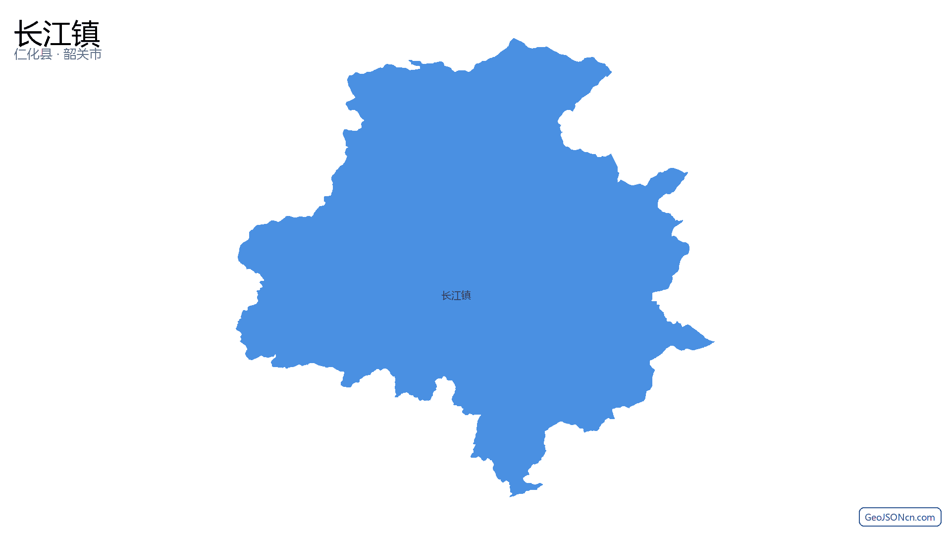 长江镇行政区划边界地图(仁化县·韶关市),提供GeoJSON、SHP矢量边界数据下载及高清地图大图(PNG/JPG) - GeoJSONcn.com