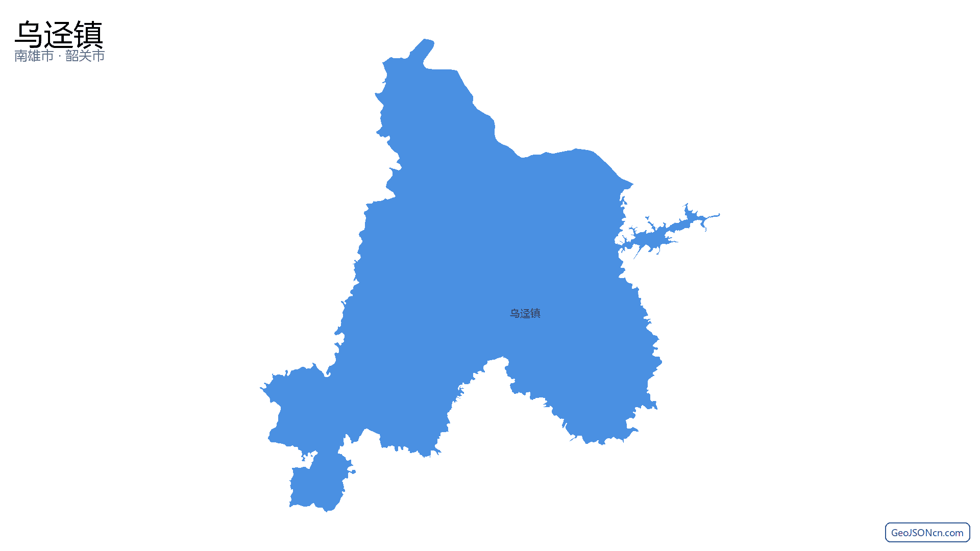 乌迳镇行政区划边界地图（南雄市·韶关市）,提供GeoJSON、SHP矢量边界数据下载及高清地图大图(PNG/JPG) - GeoJSONcn.com