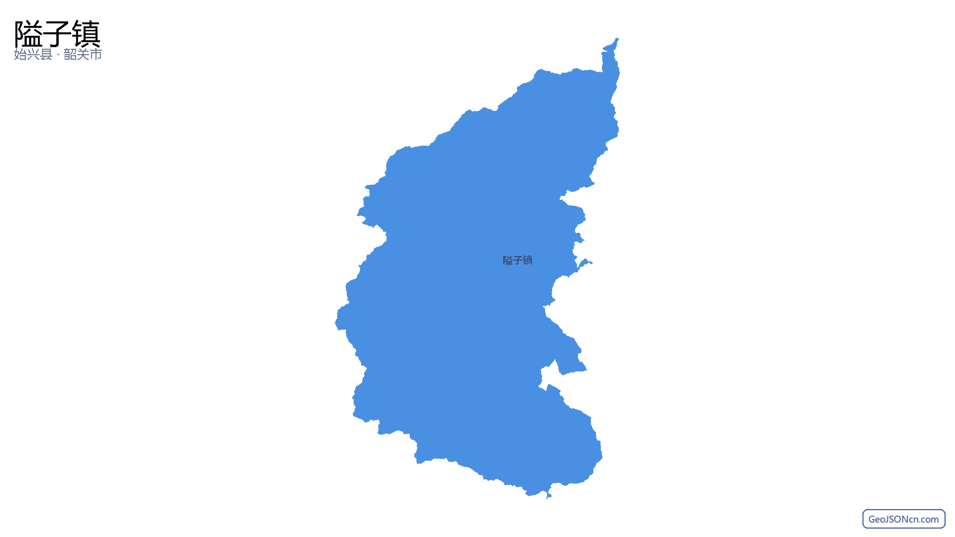 隘子镇行政区划边界地图（始兴县·韶关市）,提供GeoJSON、SHP矢量边界数据下载及高清地图大图(PNG/JPG) - GeoJSONcn.com
