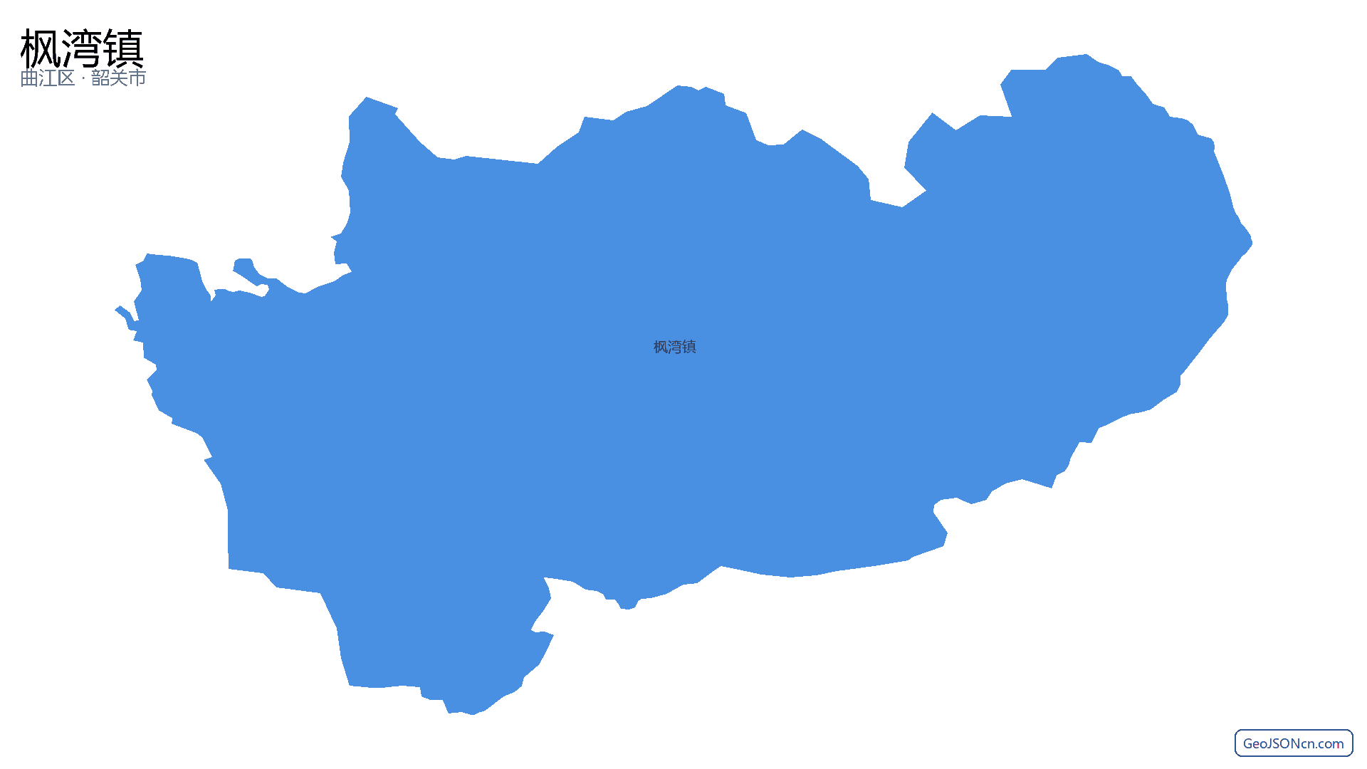 枫湾镇行政区划边界地图（曲江区·韶关市）,提供GeoJSON、SHP矢量边界数据下载及高清地图大图(PNG/JPG) - GeoJSONcn.com