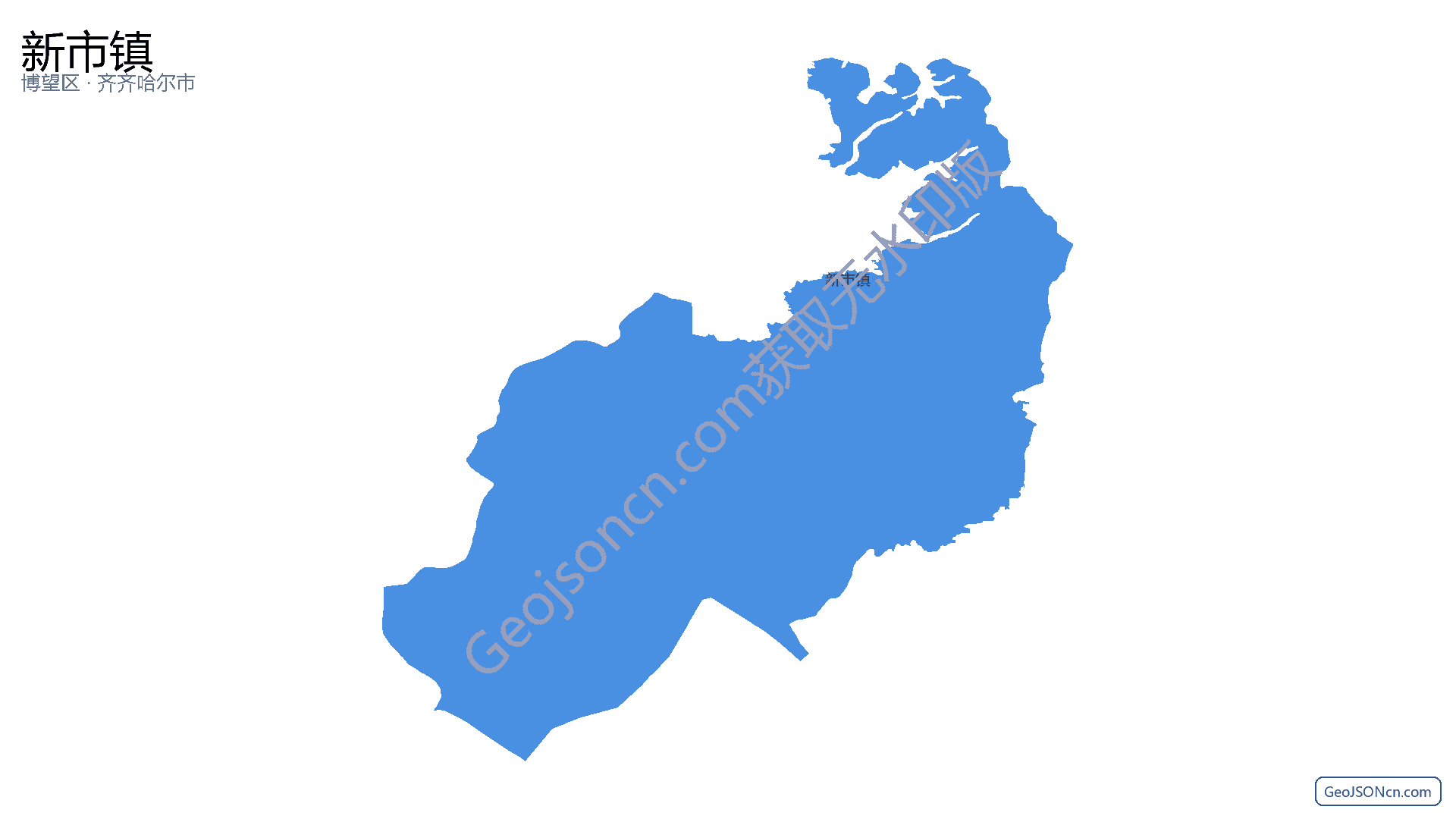 新市镇行政区划边界地图(博望区·马鞍山市),提供GeoJSON、SHP矢量边界数据下载及高清地图大图(PNG/JPG) - GeoJSONcn.com