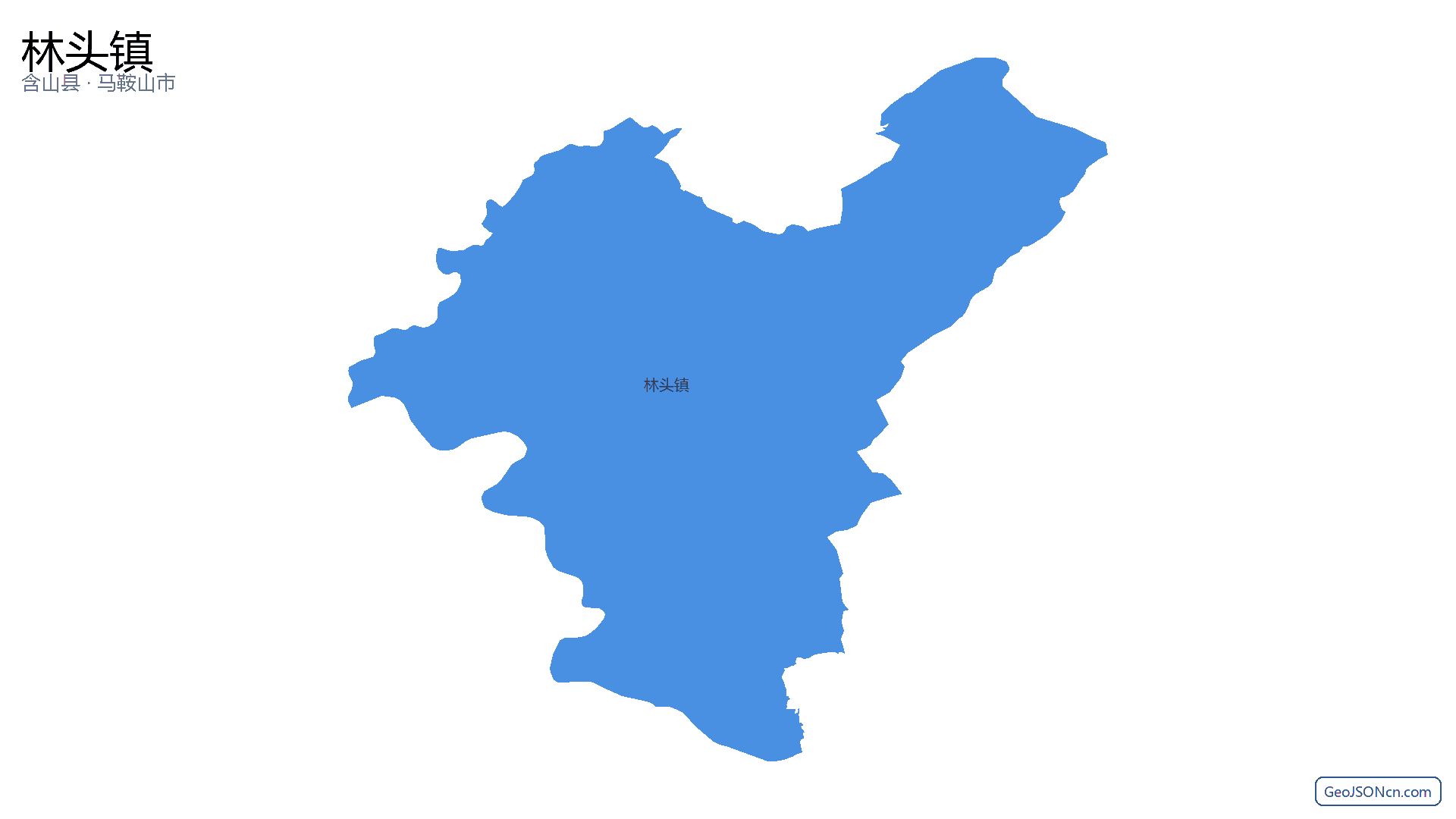 林头镇行政区划边界地图（含山县·马鞍山市）,提供GeoJSON、SHP矢量边界数据下载及高清地图大图(PNG/JPG) - GeoJSONcn.com