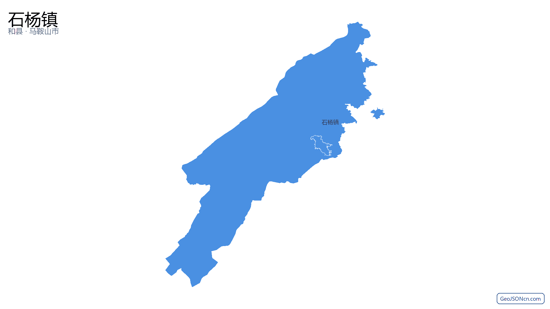 石杨镇行政区划边界地图(和县·马鞍山市),提供GeoJSON、SHP矢量边界数据下载及高清地图大图(PNG/JPG) - GeoJSONcn.com