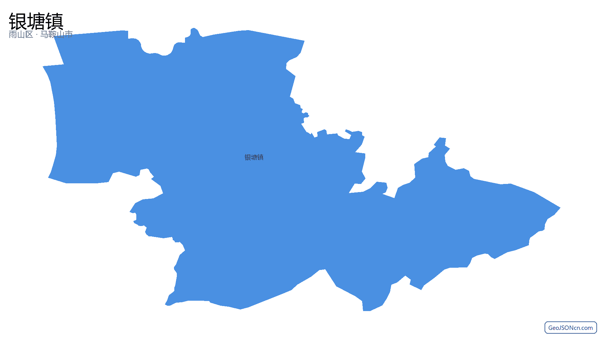 银塘镇行政区划边界地图(雨山区·马鞍山市),提供GeoJSON、SHP矢量边界数据下载及高清地图大图(PNG/JPG) - GeoJSONcn.com