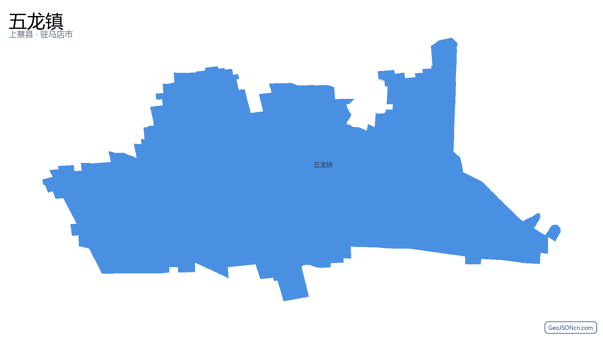 五龙镇行政区划边界地图（上蔡县·驻马店市）,提供GeoJSON、SHP矢量边界数据下载及高清地图大图(PNG/JPG) - GeoJSONcn.com