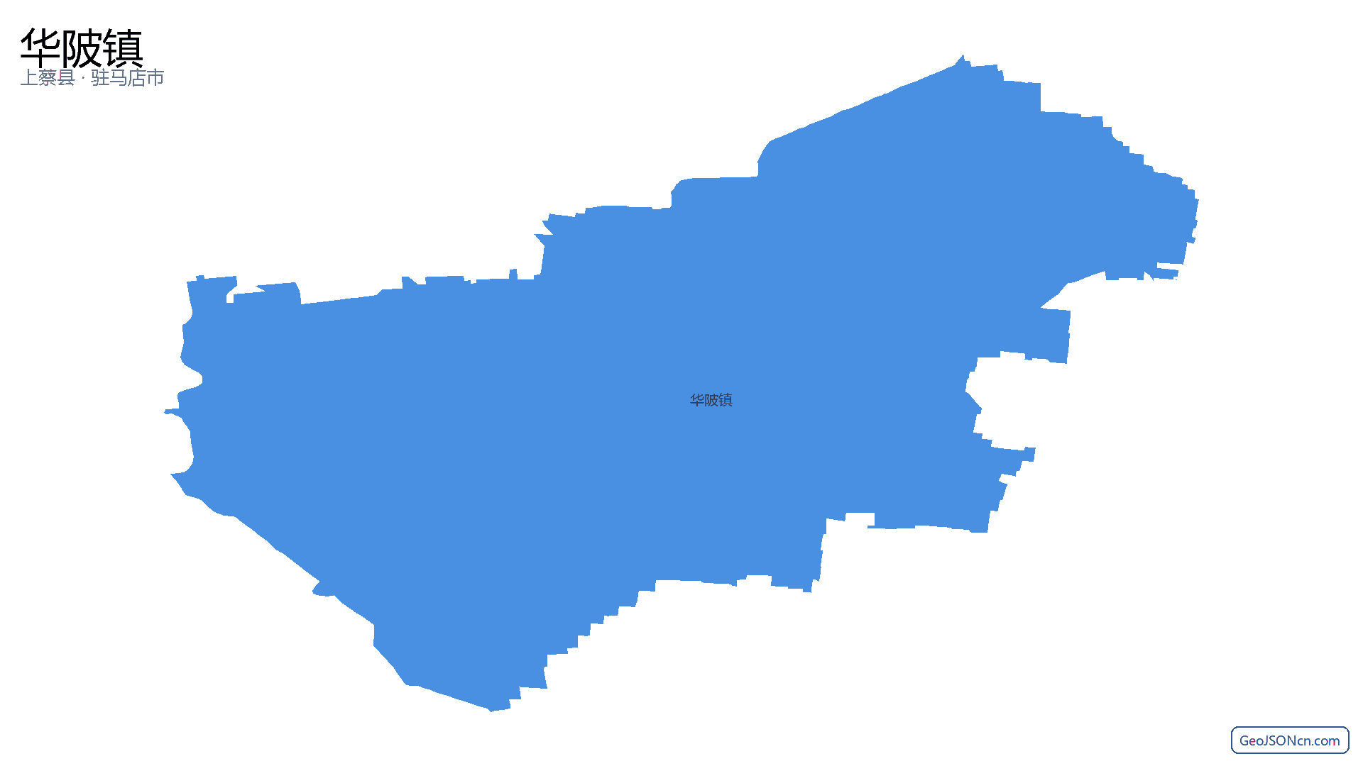 华陂镇行政区划边界地图(上蔡县·驻马店市),提供GeoJSON、SHP矢量边界数据下载及高清地图大图(PNG/JPG) - GeoJSONcn.com