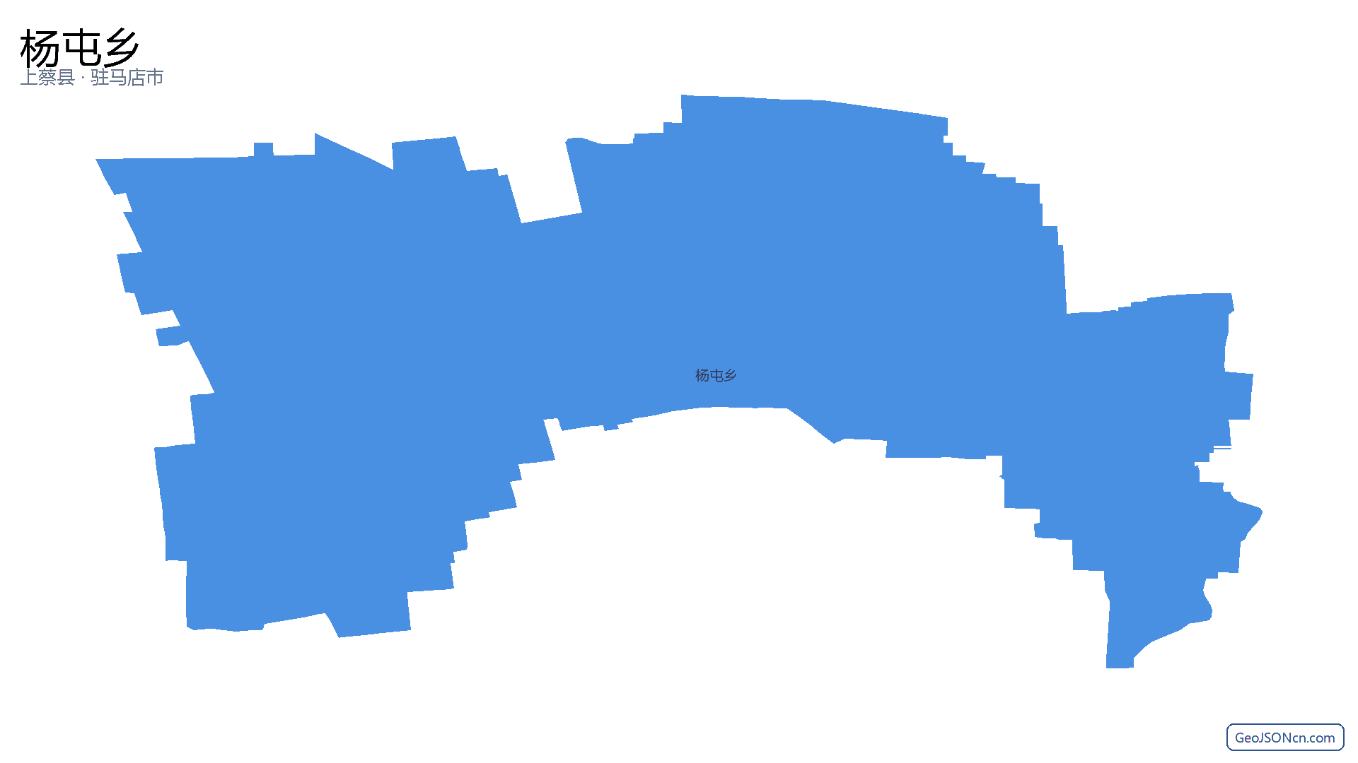 杨屯乡行政区划边界地图(上蔡县·驻马店市),提供GeoJSON、SHP矢量边界数据下载及高清地图大图(PNG/JPG) - GeoJSONcn.com