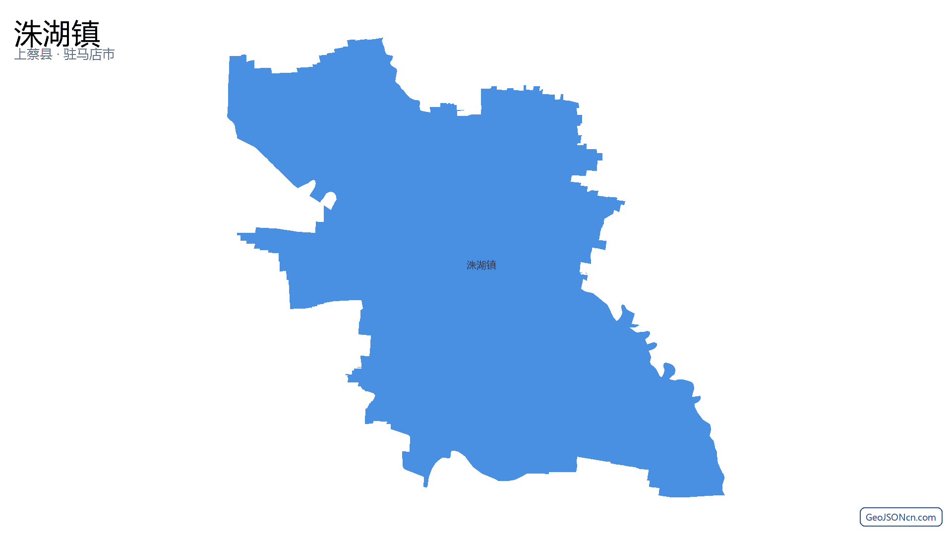 洙湖镇行政区划边界地图(上蔡县·驻马店市),提供GeoJSON、SHP矢量边界数据下载及高清地图大图(PNG/JPG) - GeoJSONcn.com