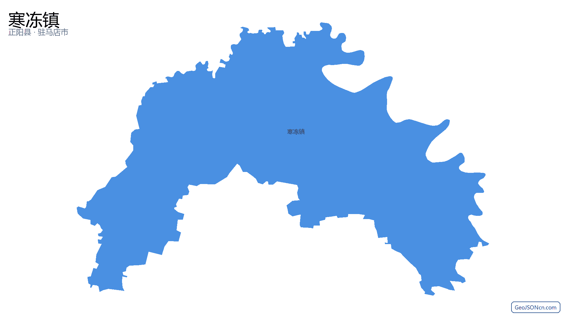 寒冻镇行政区划边界地图(正阳县·驻马店市),提供GeoJSON、SHP矢量边界数据下载及高清地图大图(PNG/JPG) - GeoJSONcn.com