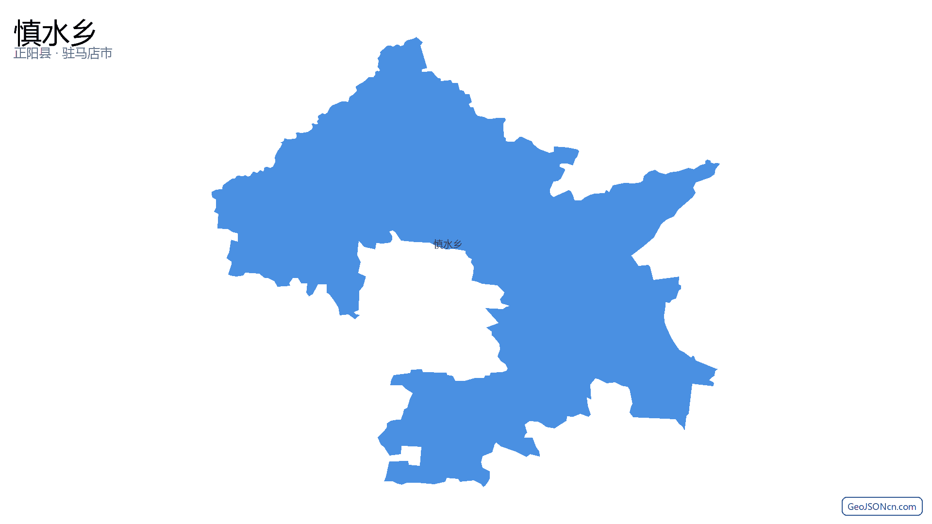 慎水乡行政区划边界地图（正阳县·驻马店市）,提供GeoJSON、SHP矢量边界数据下载及高清地图大图(PNG/JPG) - GeoJSONcn.com