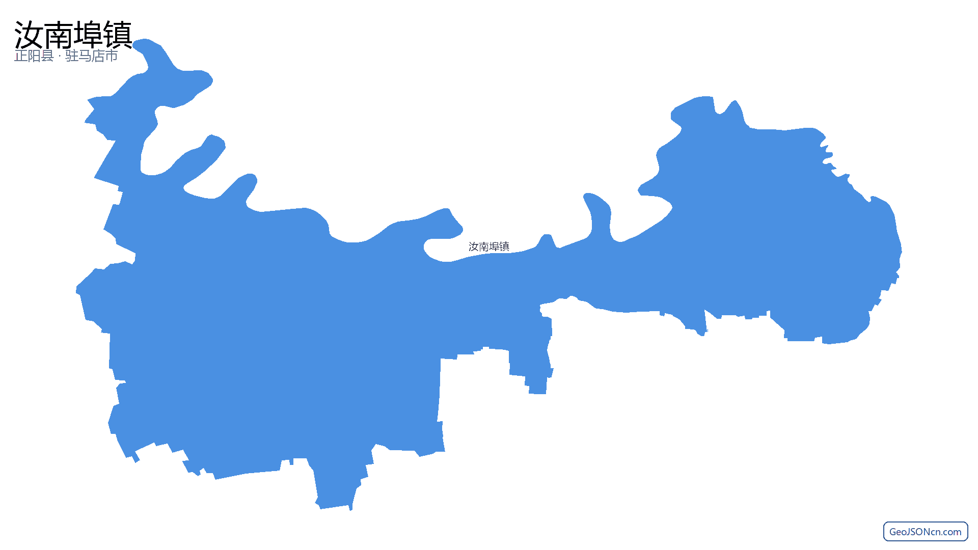 汝南埠镇行政区划边界地图（正阳县·驻马店市）,提供GeoJSON、SHP矢量边界数据下载及高清地图大图(PNG/JPG) - GeoJSONcn.com