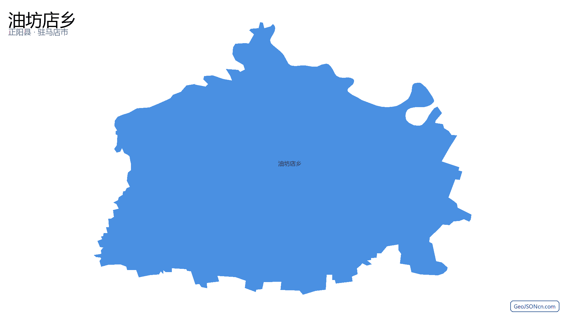 油坊店乡行政区划边界地图（正阳县·驻马店市）,提供GeoJSON、SHP矢量边界数据下载及高清地图大图(PNG/JPG) - GeoJSONcn.com