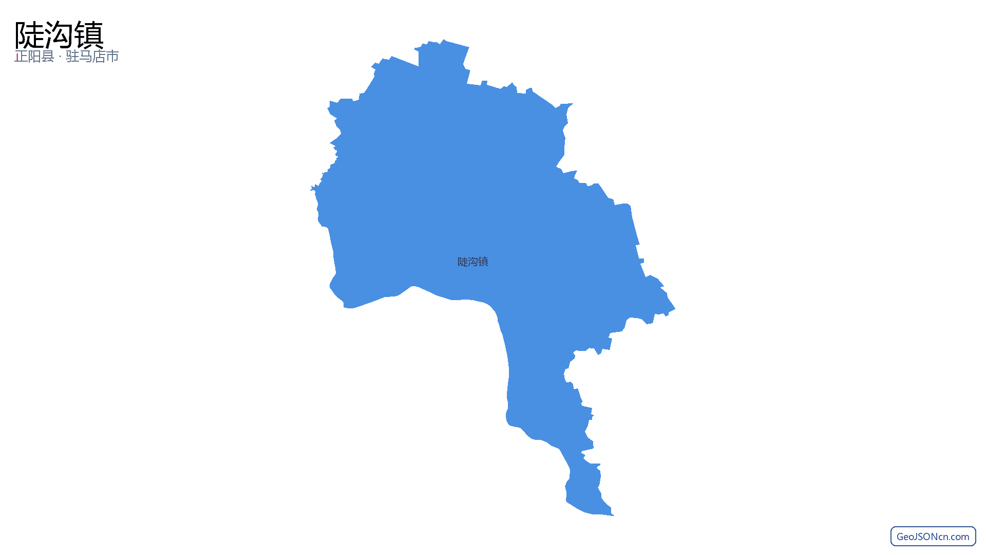 陡沟镇行政区划边界地图(正阳县·驻马店市),提供GeoJSON、SHP矢量边界数据下载及高清地图大图(PNG/JPG) - GeoJSONcn.com
