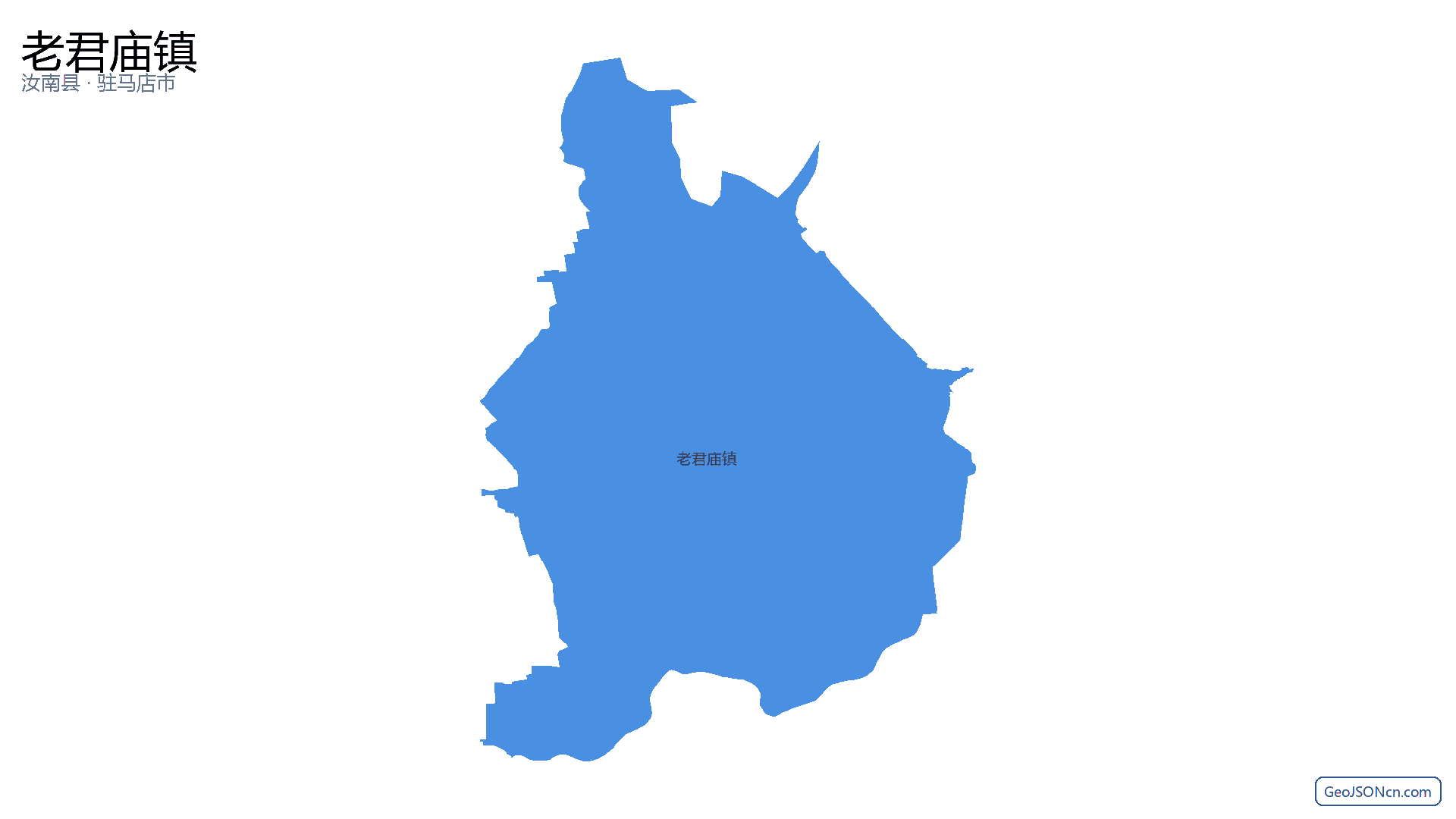 老君庙镇行政区划边界地图（汝南县·驻马店市）,提供GeoJSON、SHP矢量边界数据下载及高清地图大图(PNG/JPG) - GeoJSONcn.com